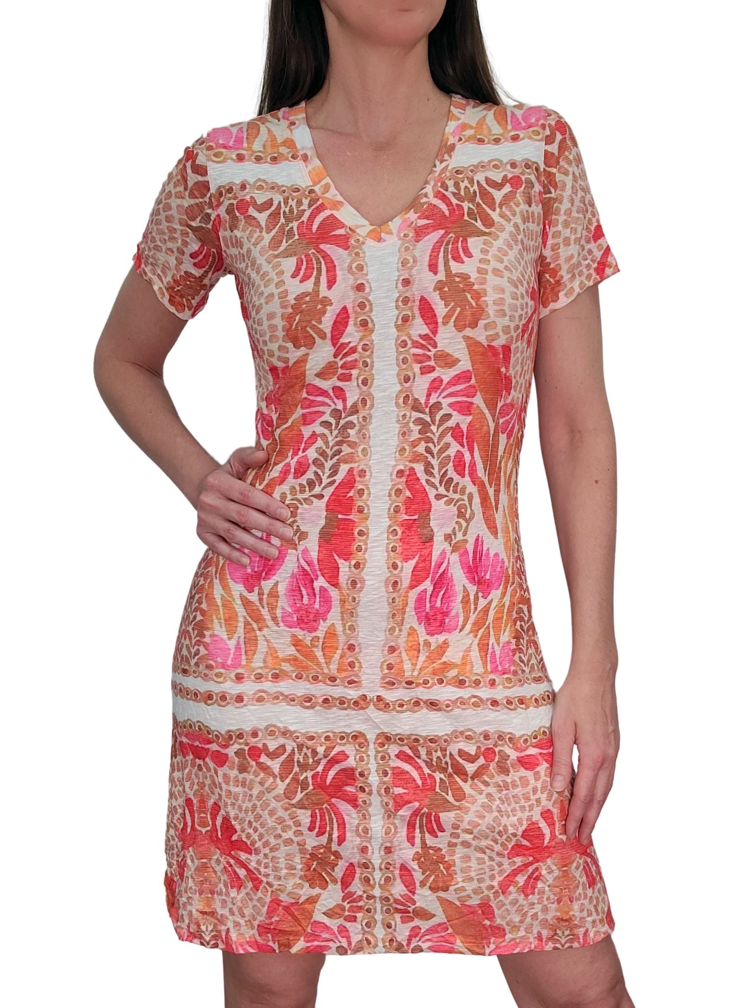 short rust dress Women's Short Sleeve Mini Shirt Dress