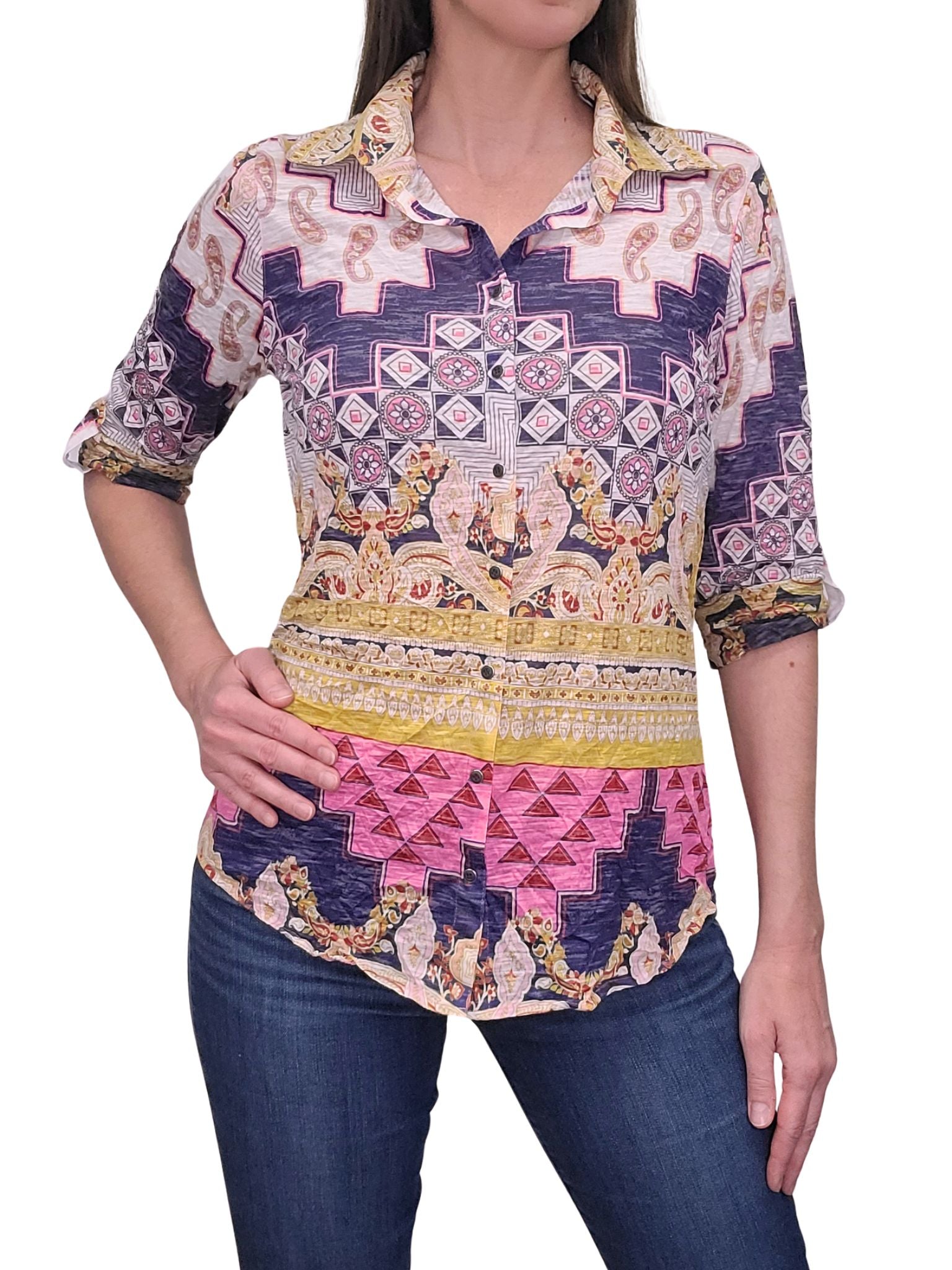 Crushed 'Aztec' Shirt – David Cline Online