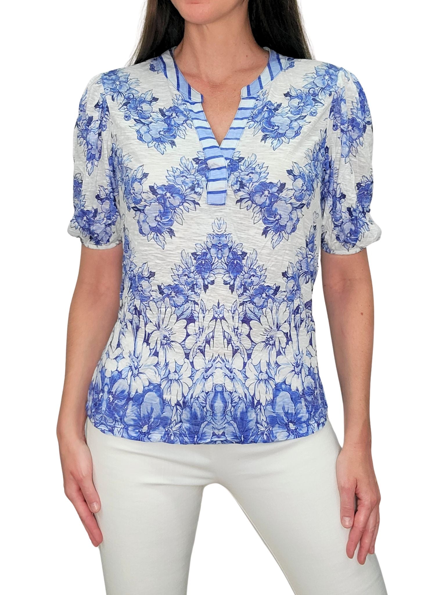 Crushed 'Royal' Collarless Polo