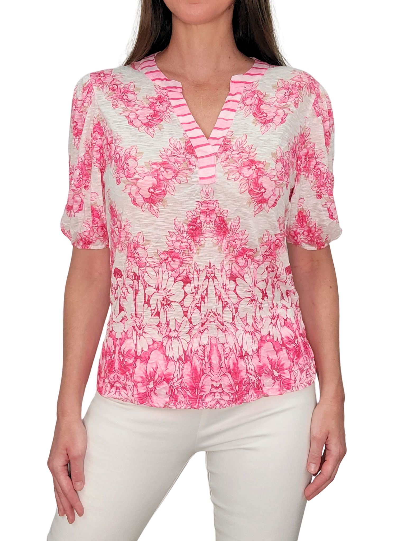 Crushed 'Rouge' Collarless Polo