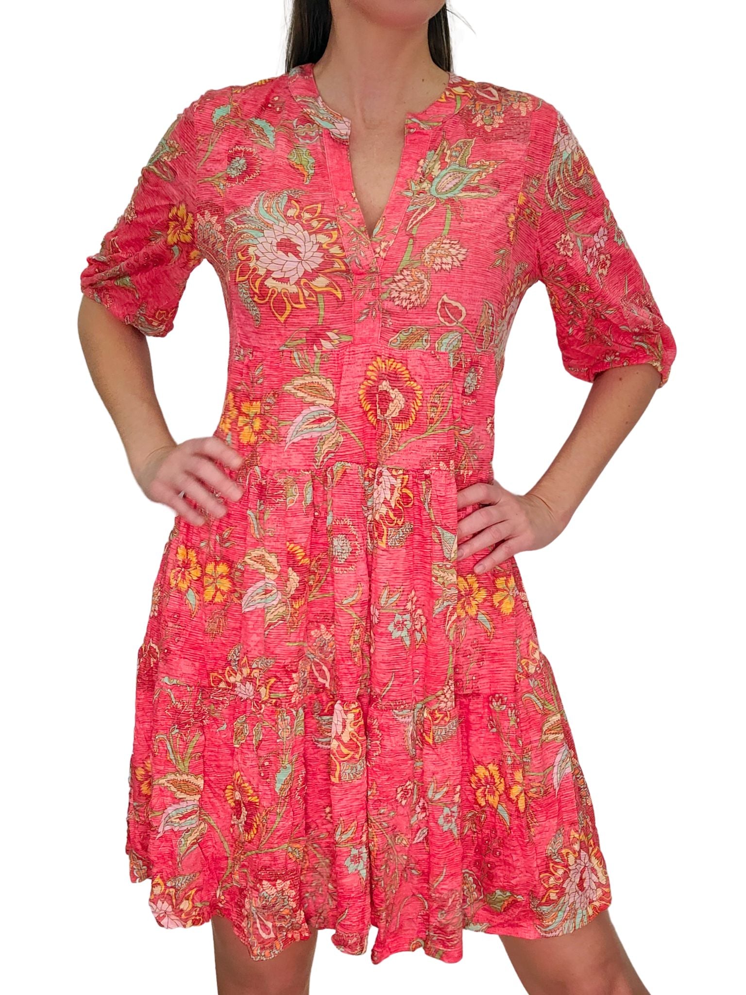 Crushed Spice 2-Tier Dress