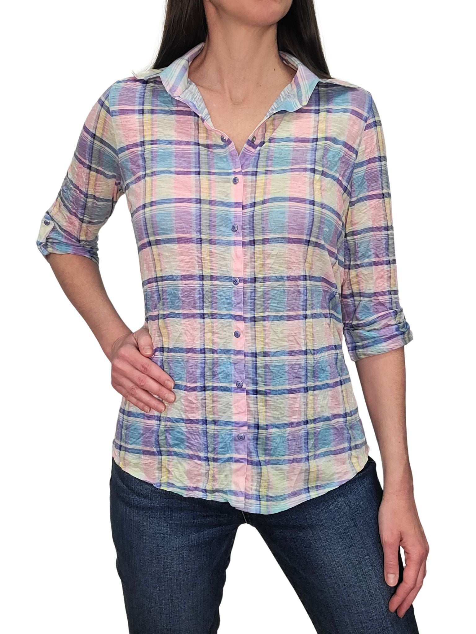 Crushed 'Plaid' Shirt