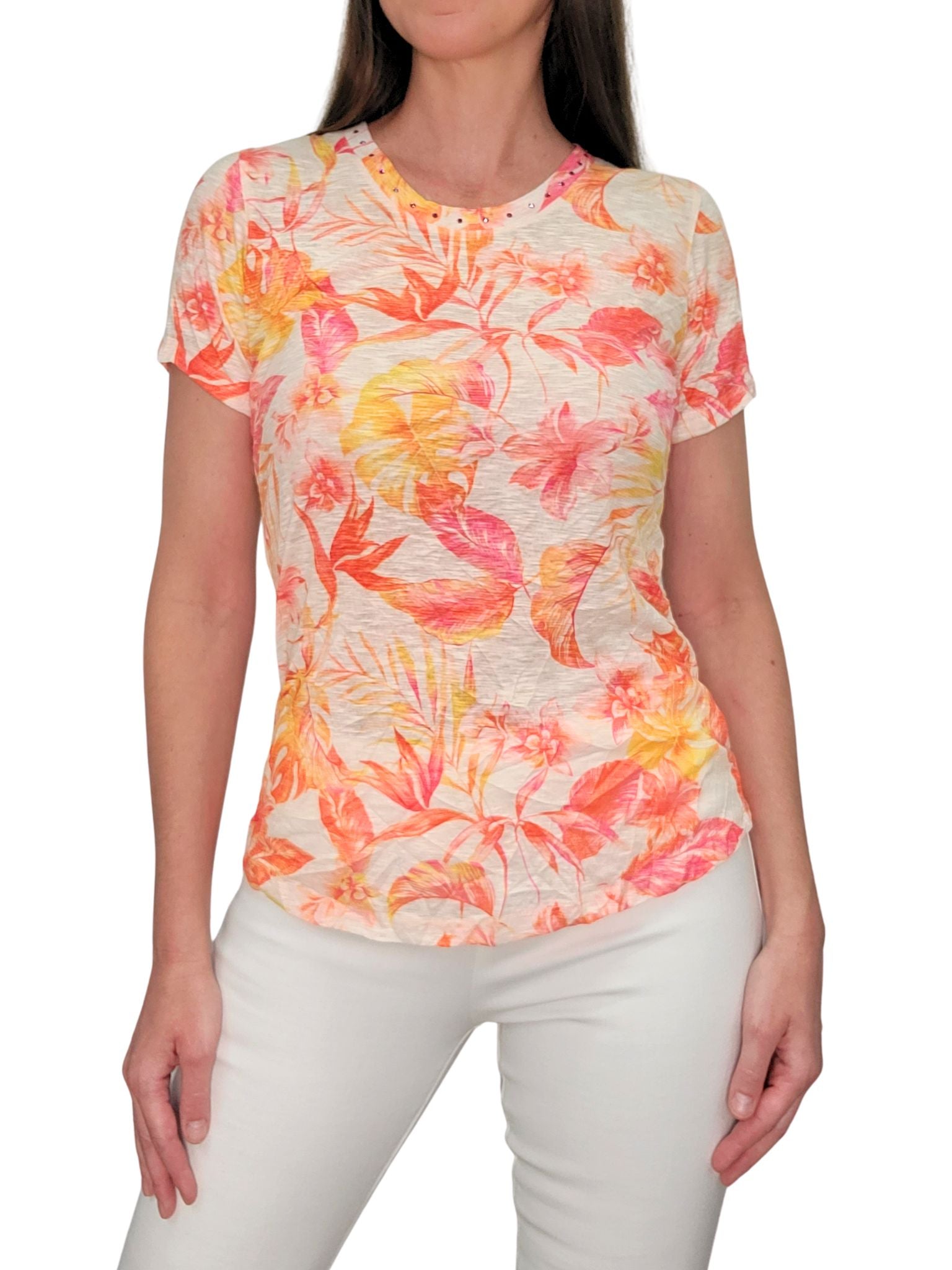 크러쉬드 데님 티셔츠