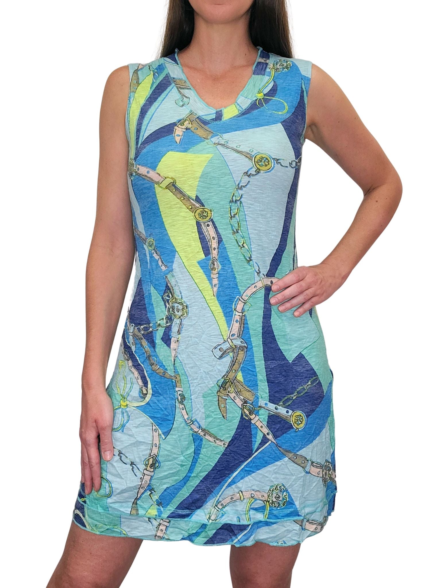 Crushed 'Wind' Sleeveless Dress