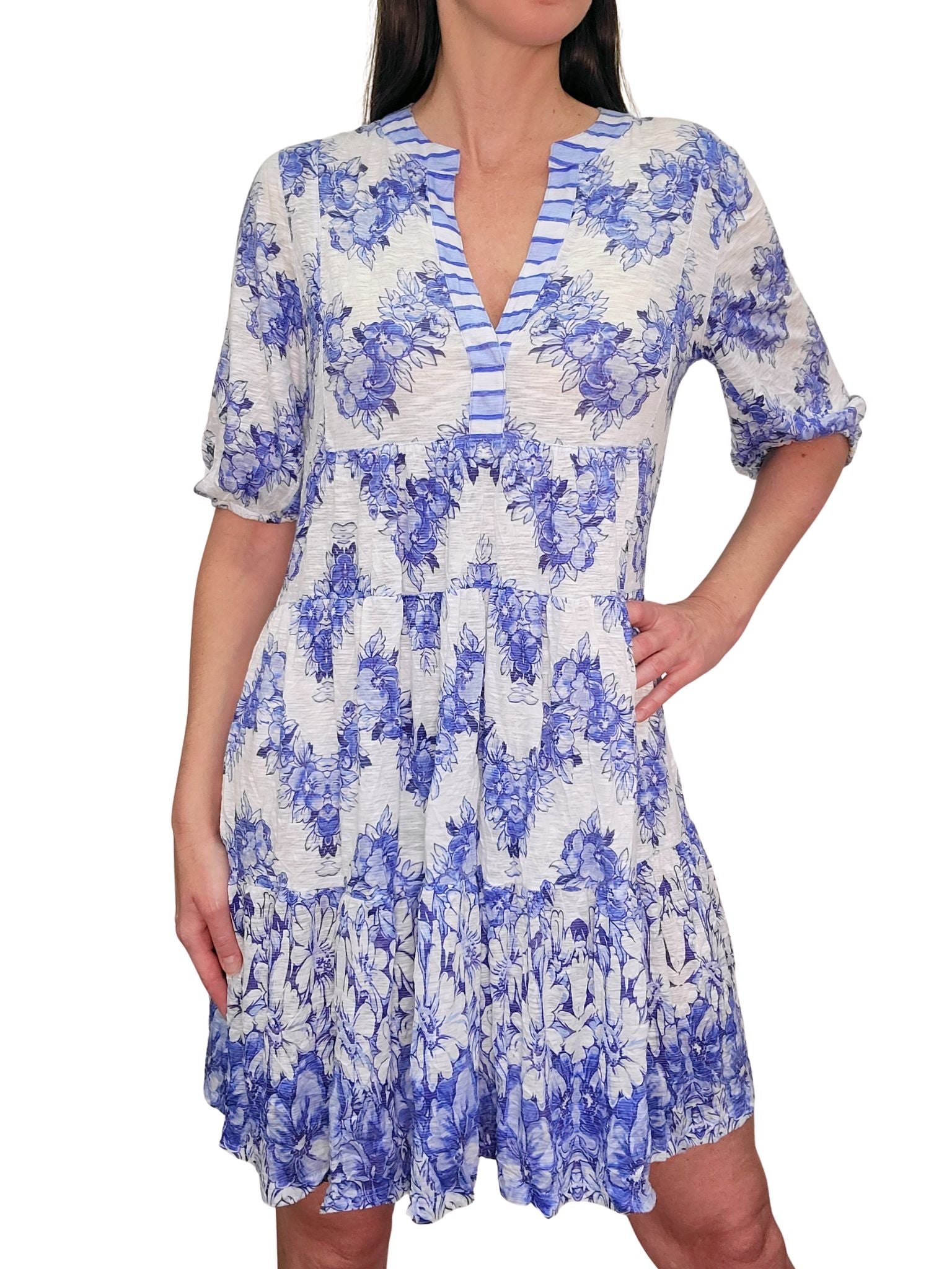 Crushed 'Royal' 2-Tier Dress