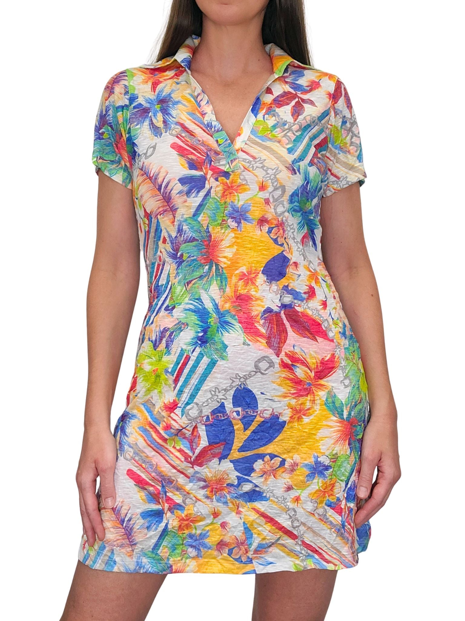Crushed 'Bright' Polo Dress