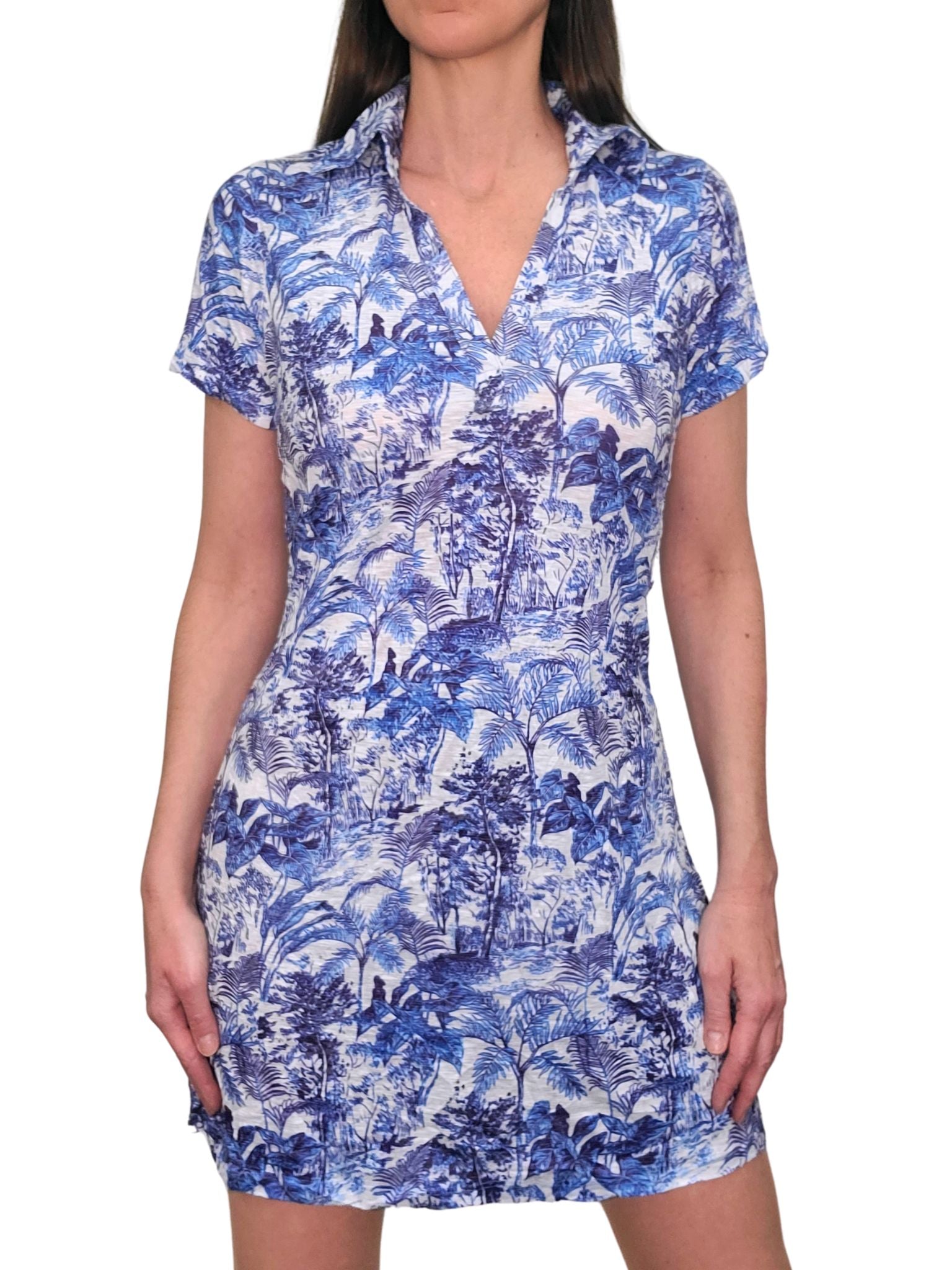 Crushed 'Navy' Polo Dress