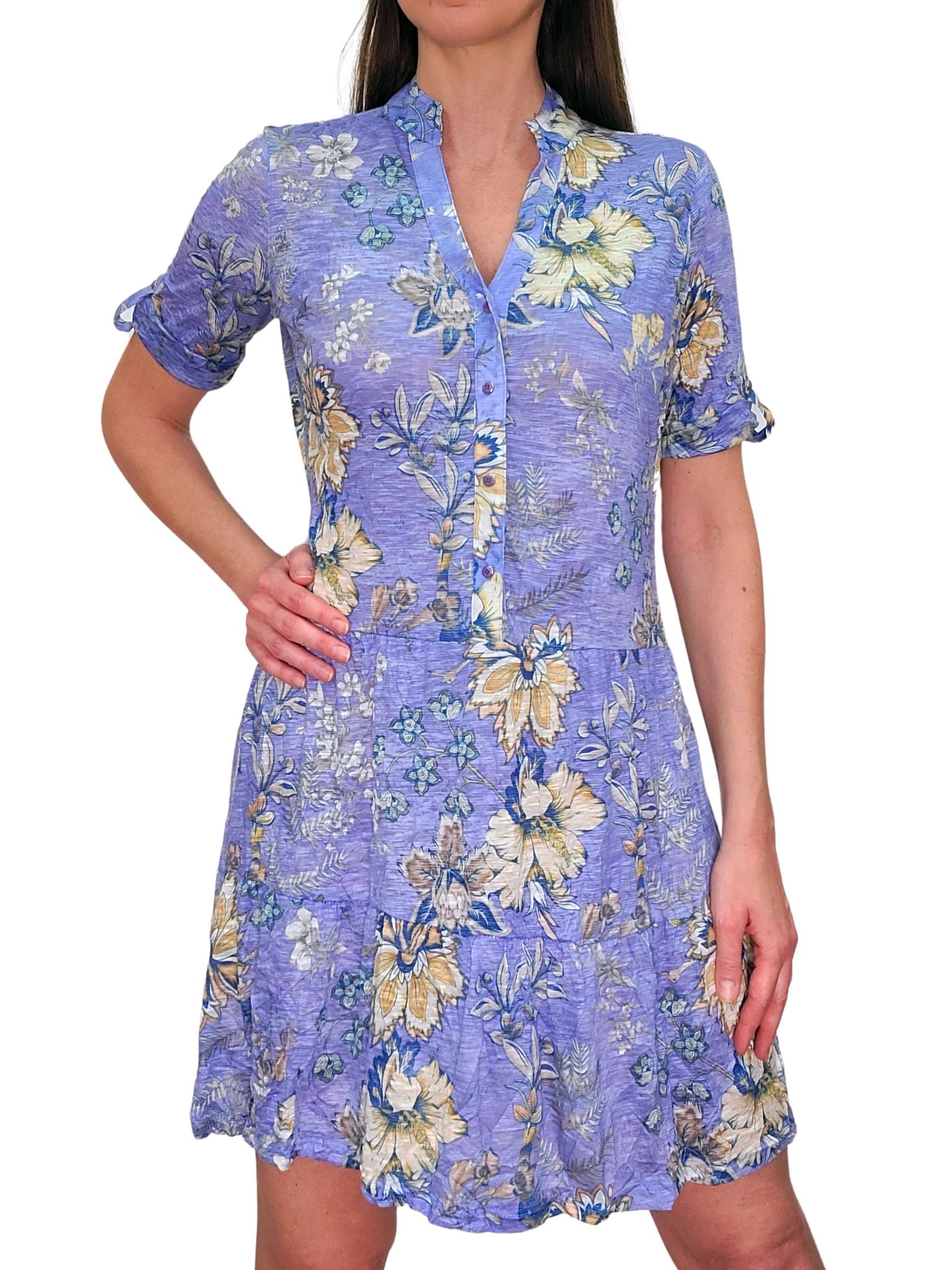 Crushed 'Capri' Drop-Waist Dress