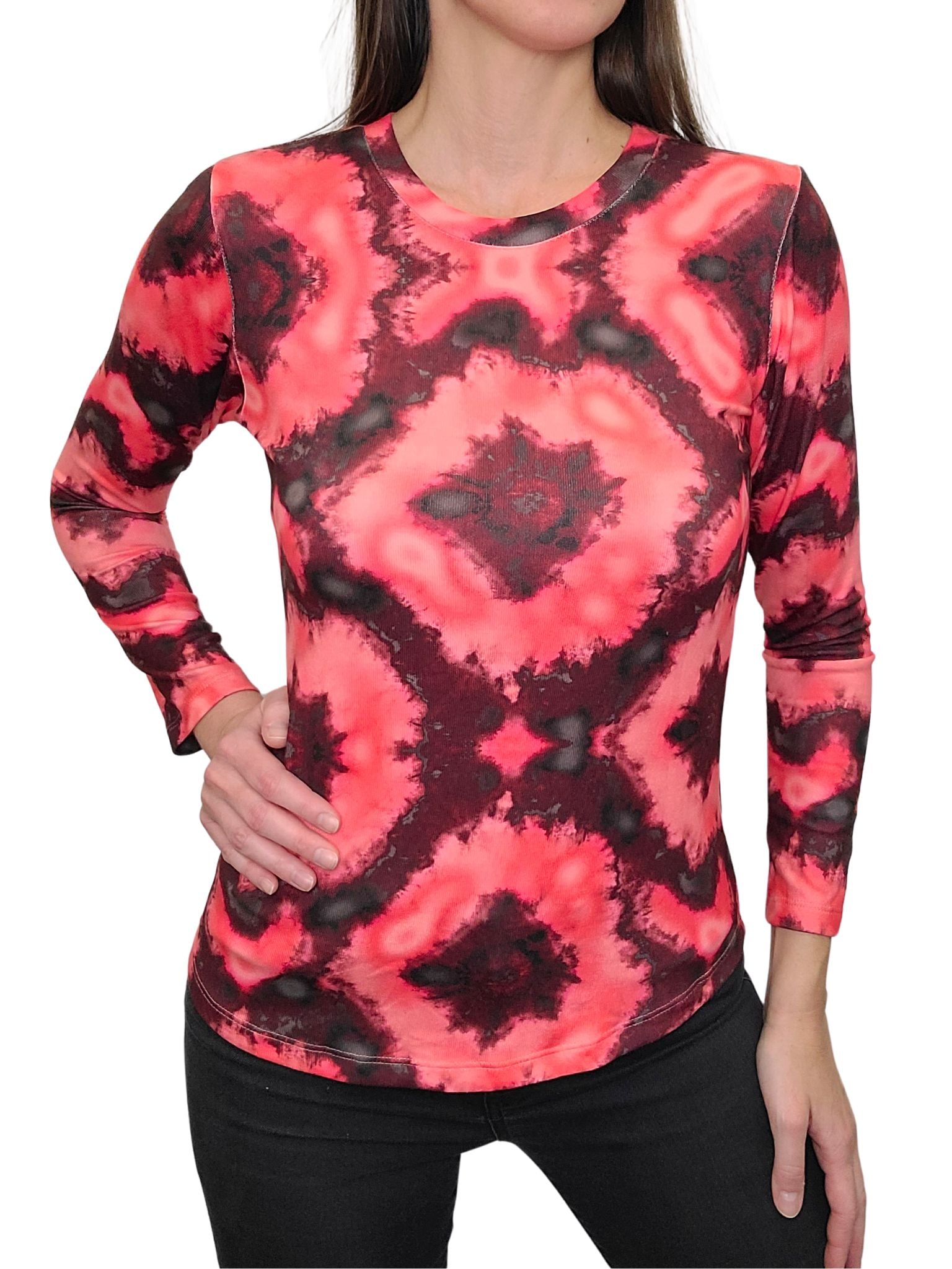 Soft Long Sleeve Lava Crew Neck