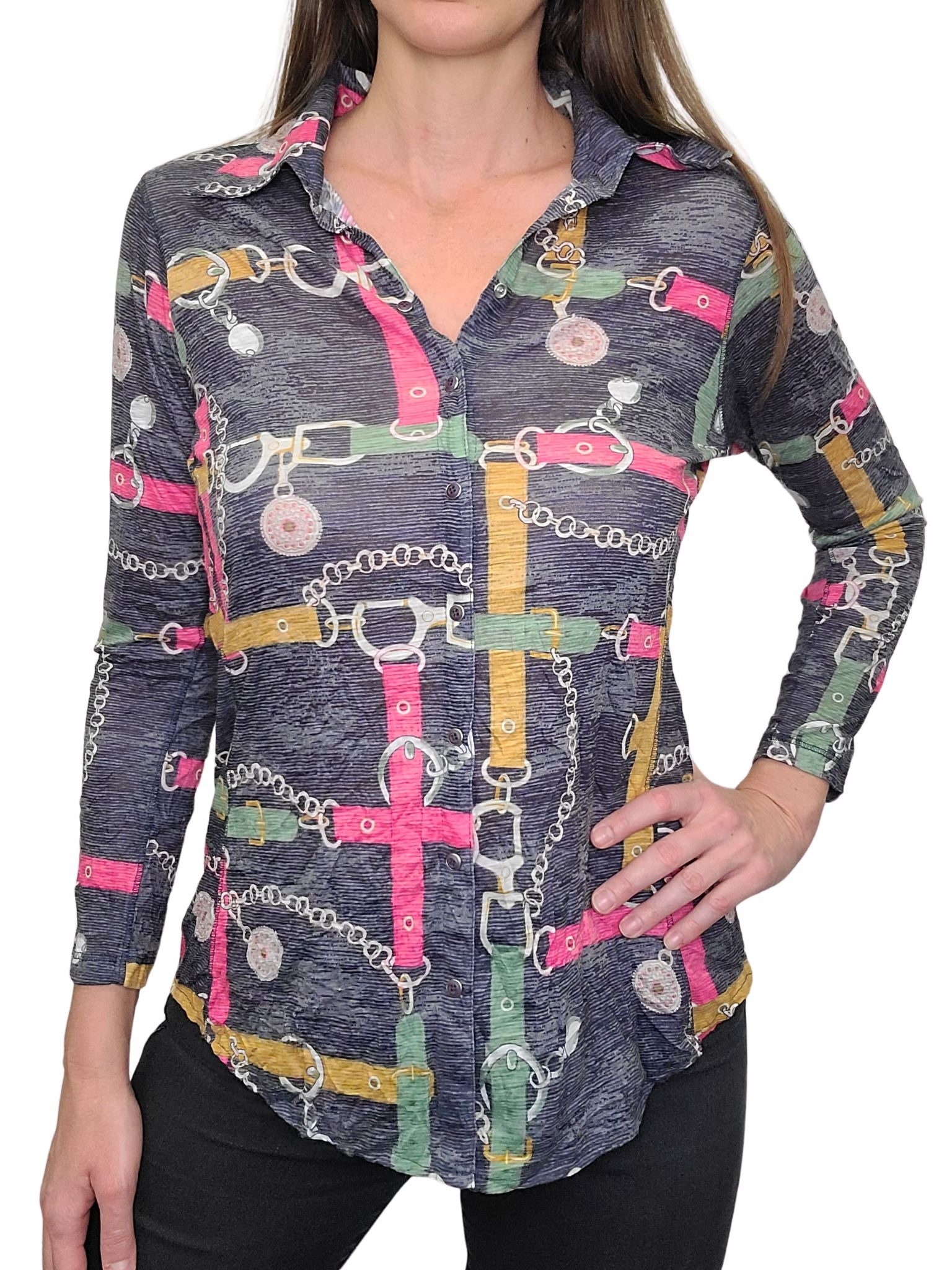 Crushed Long Sleeve Shirt 'Belt'