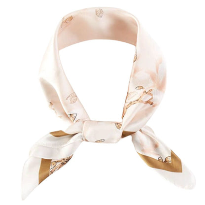 Satin Printed Scarf 'Spring Whisper'