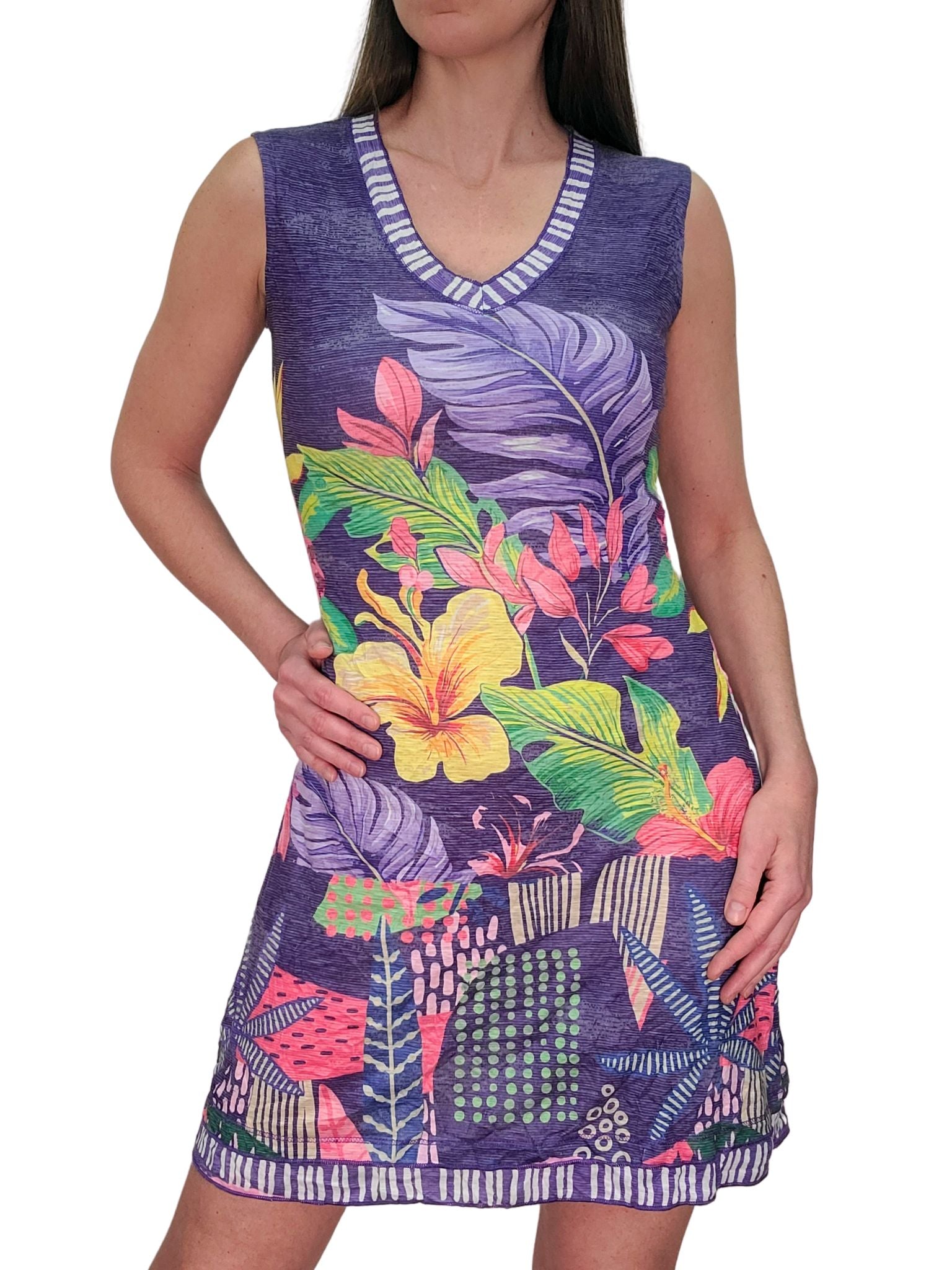 Crushed 'Iris' Sleeveless Dress