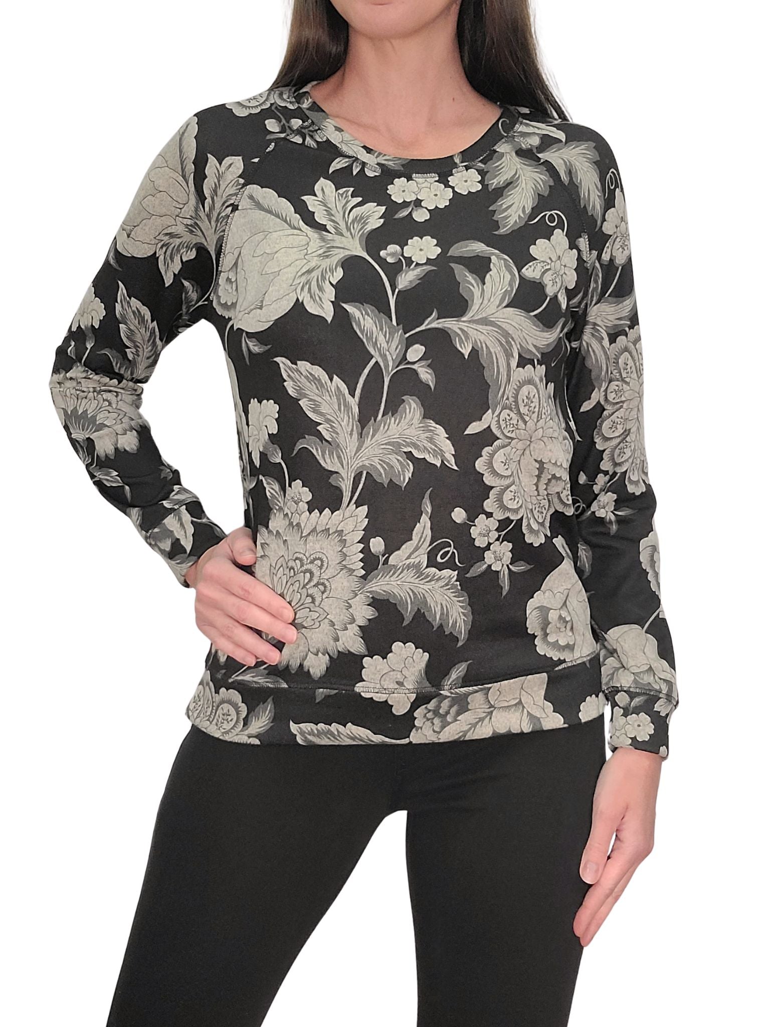 Long Sleeve 'Tar' Hacci Crew Neck Sweatshirt