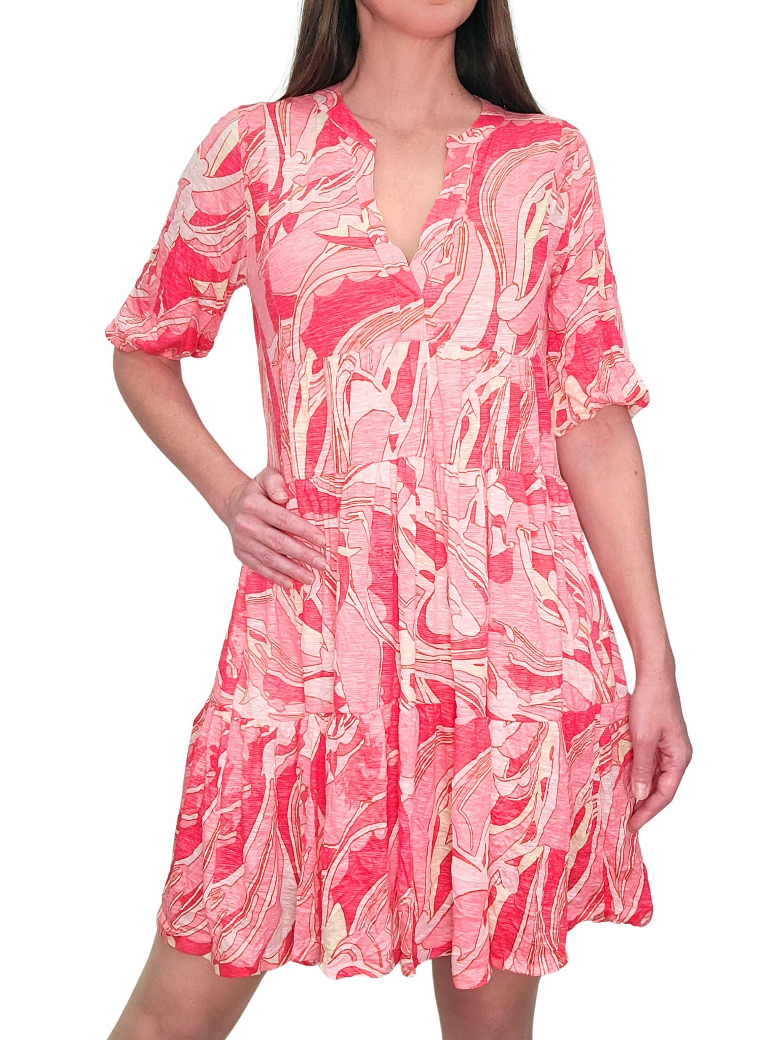 Crushed 'Laguna' 2-Tier Dress