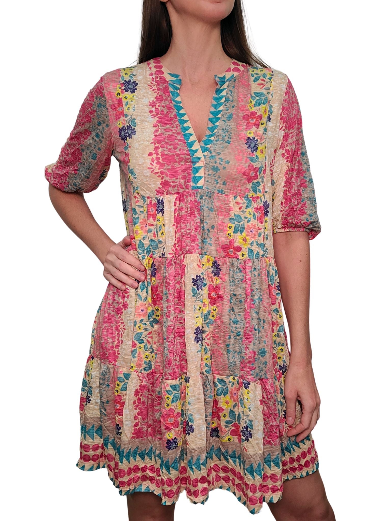 Crushed Deco 2-Tier Dress