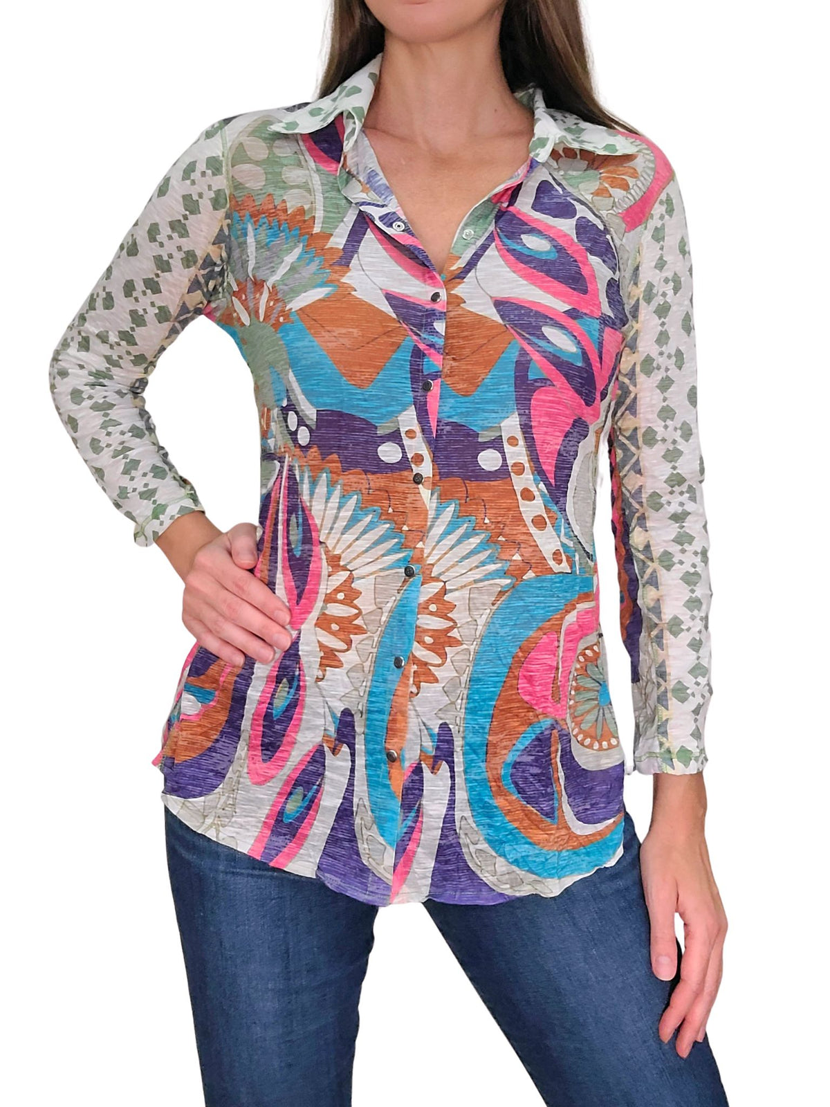 Crushed Long Sleeve Bright Shirt main image 0