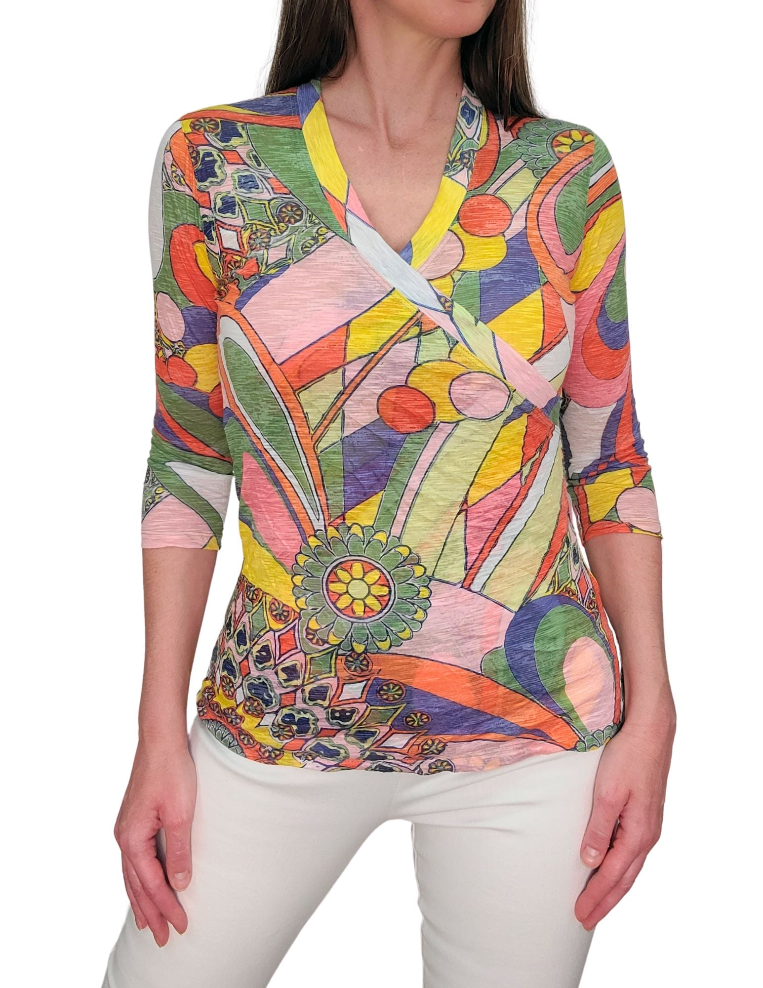 Crushed 3/4 Surplice 'Tart' V-Neck