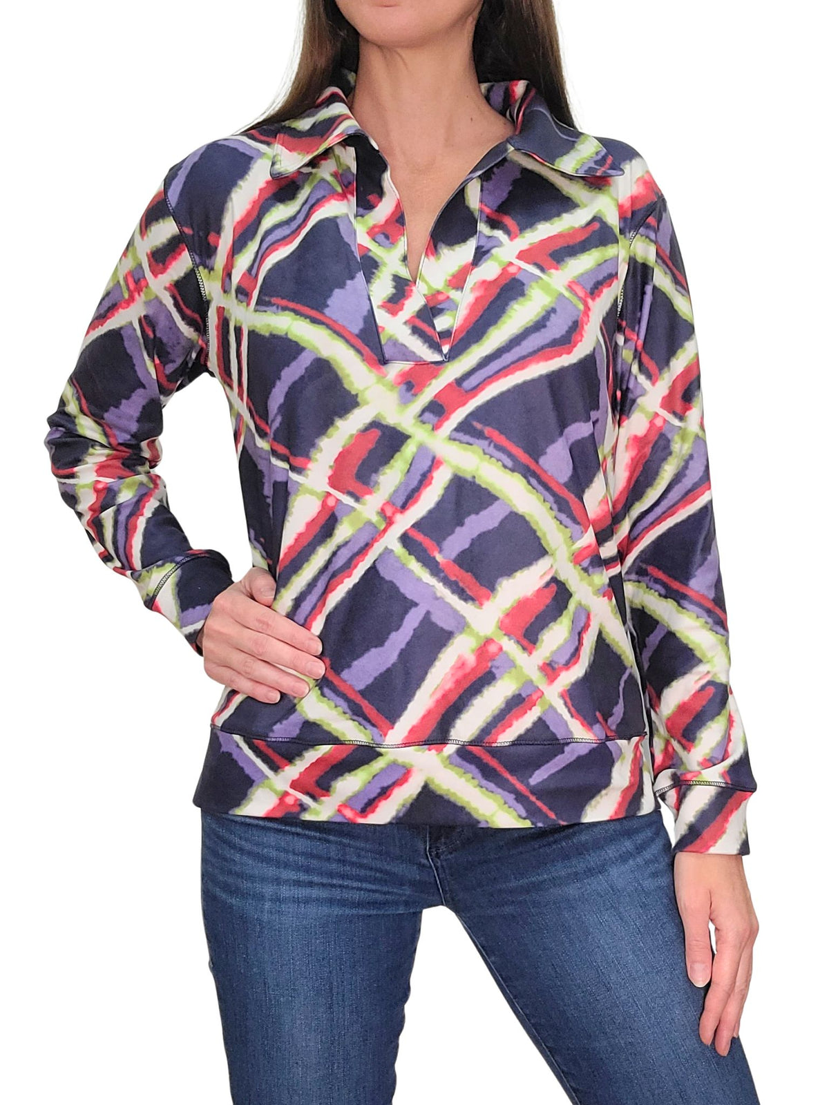 Smooth Fleece Polo Pullover 'Neon'