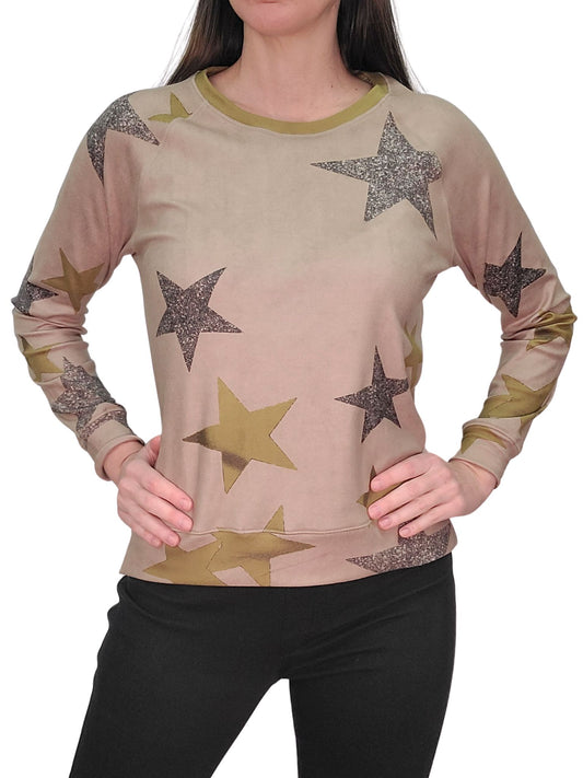 Crew Neck Dust Fleece Sweatshirt