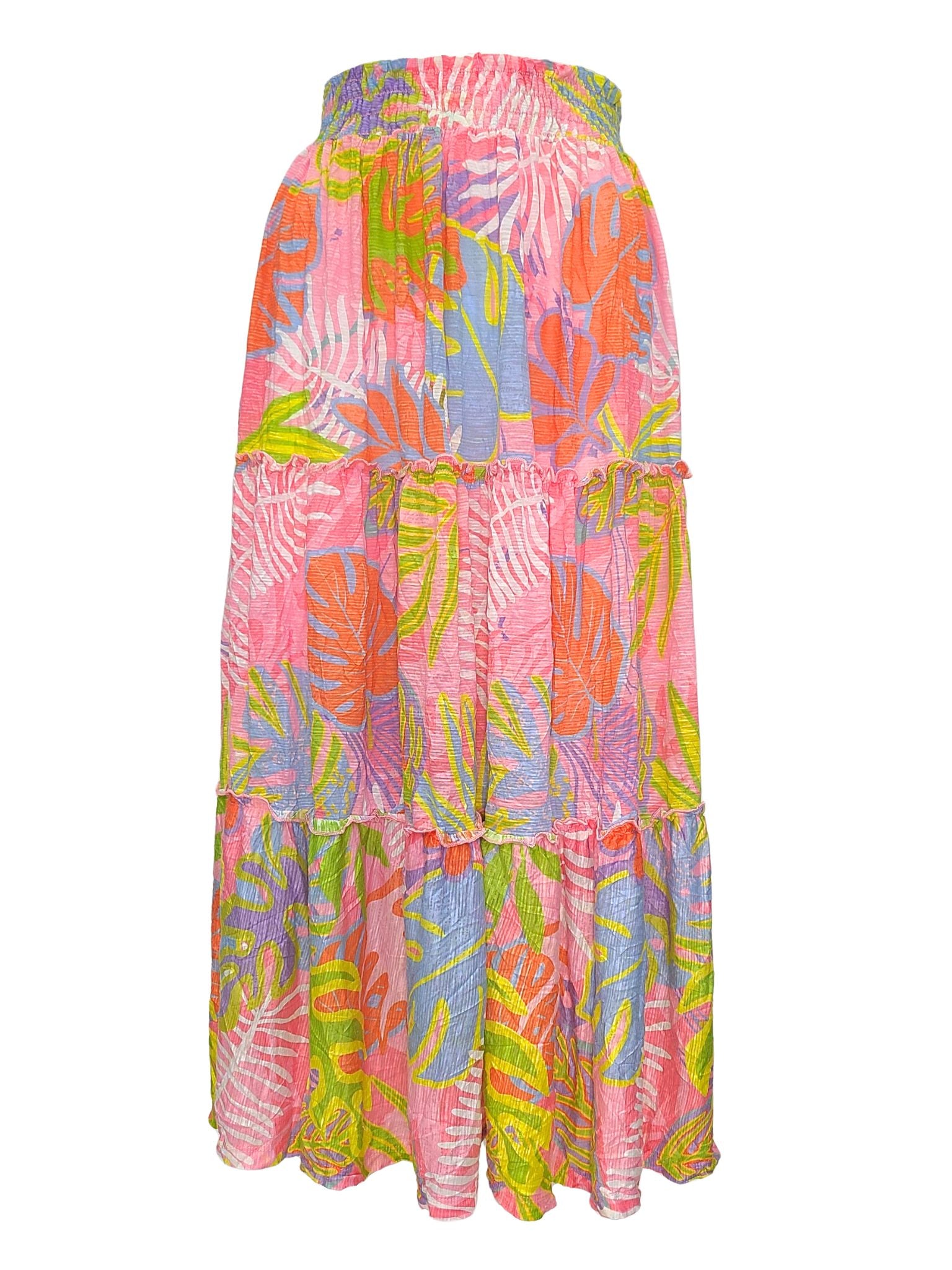 3-Tiered 'Petal' Skirt with Smocked Waistband