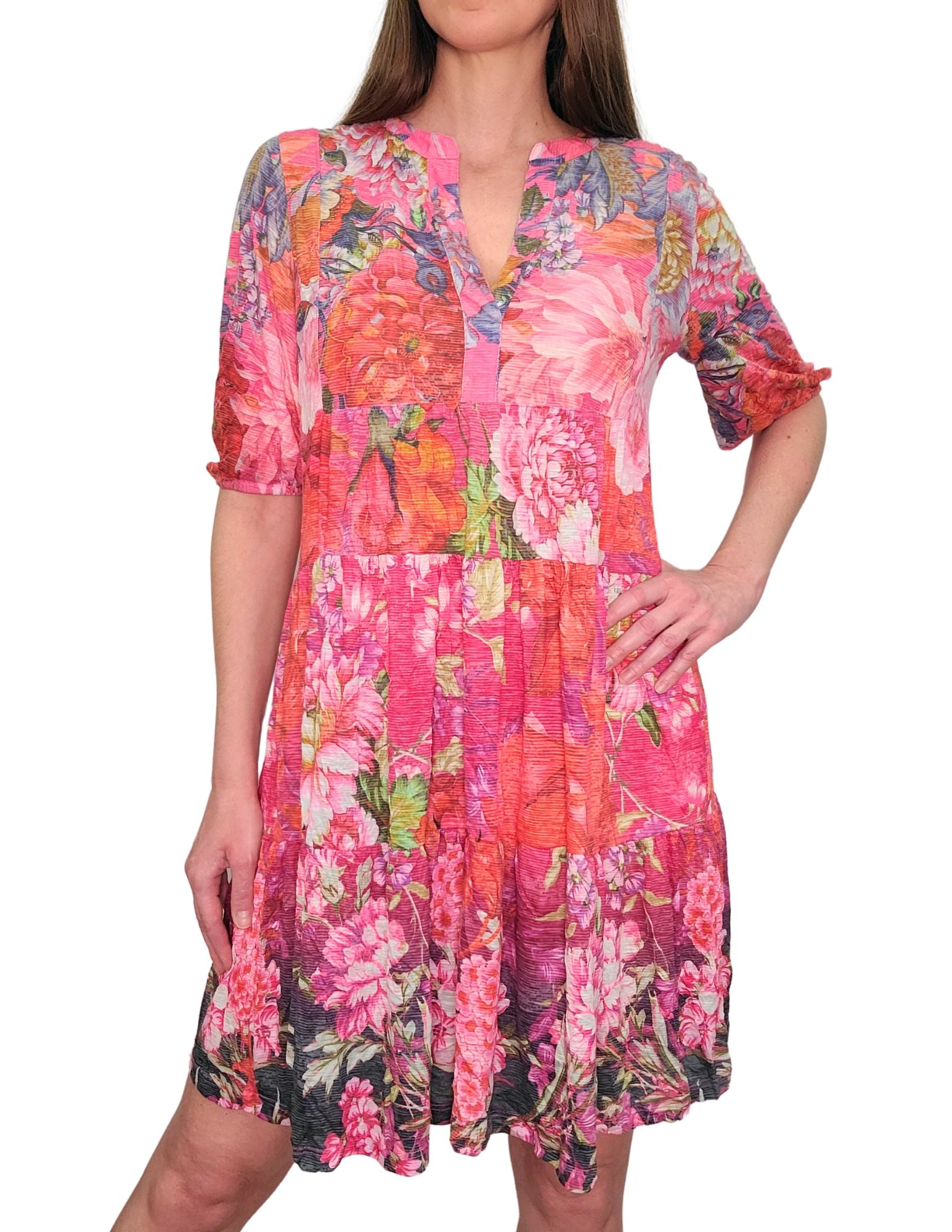 Crushed 'Poppy' 2-Tier Dress