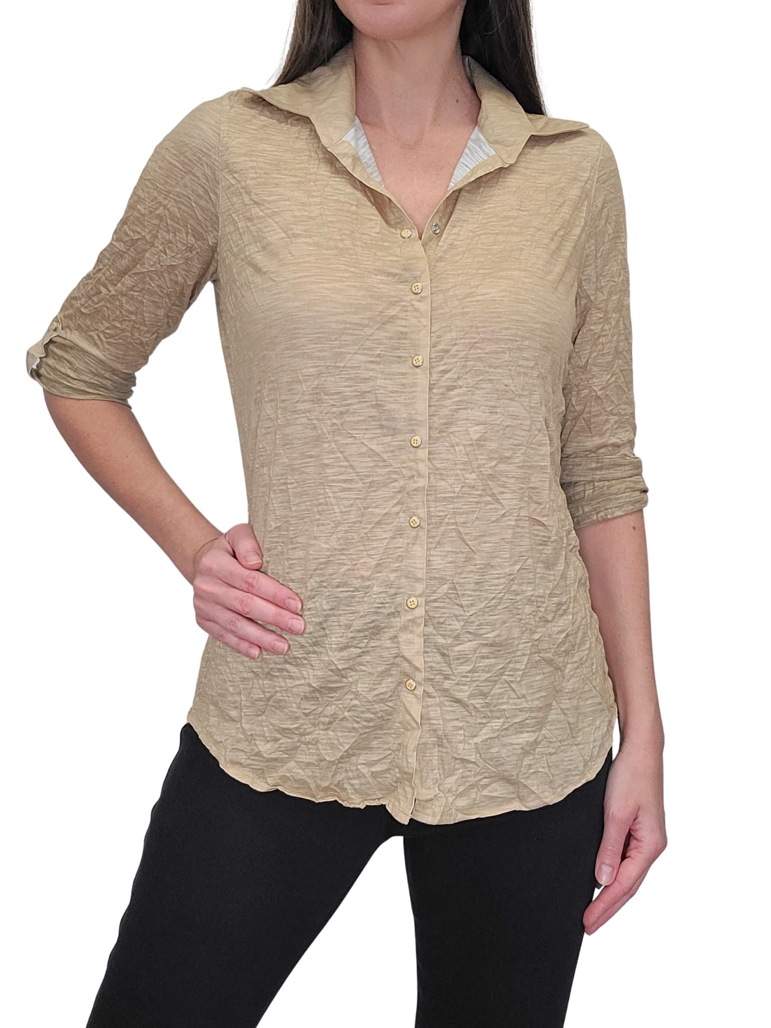 Crushed 'Wheat' Shirt