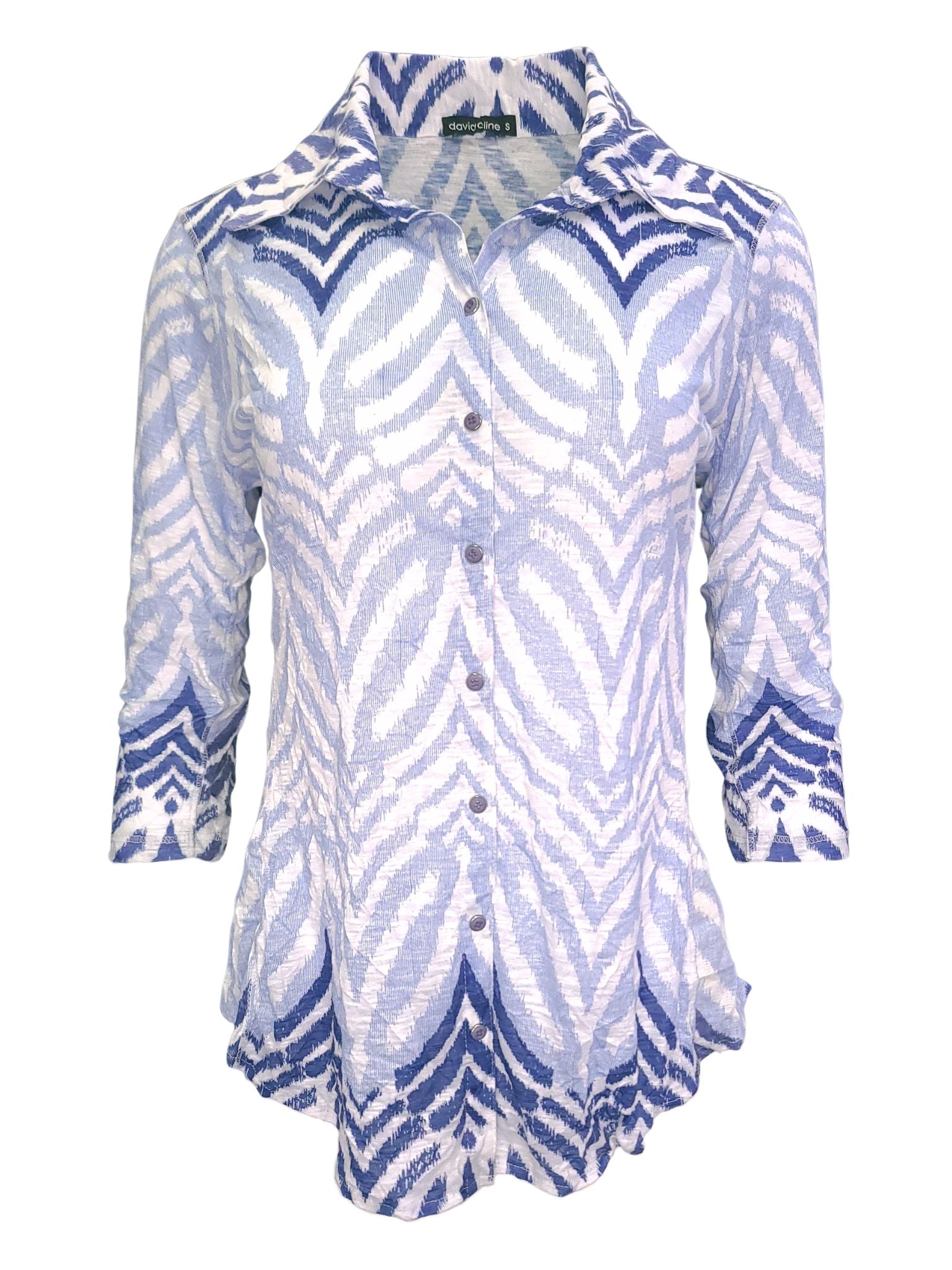 Crushed 3/4 Sleeve 'Cloud' Shirt