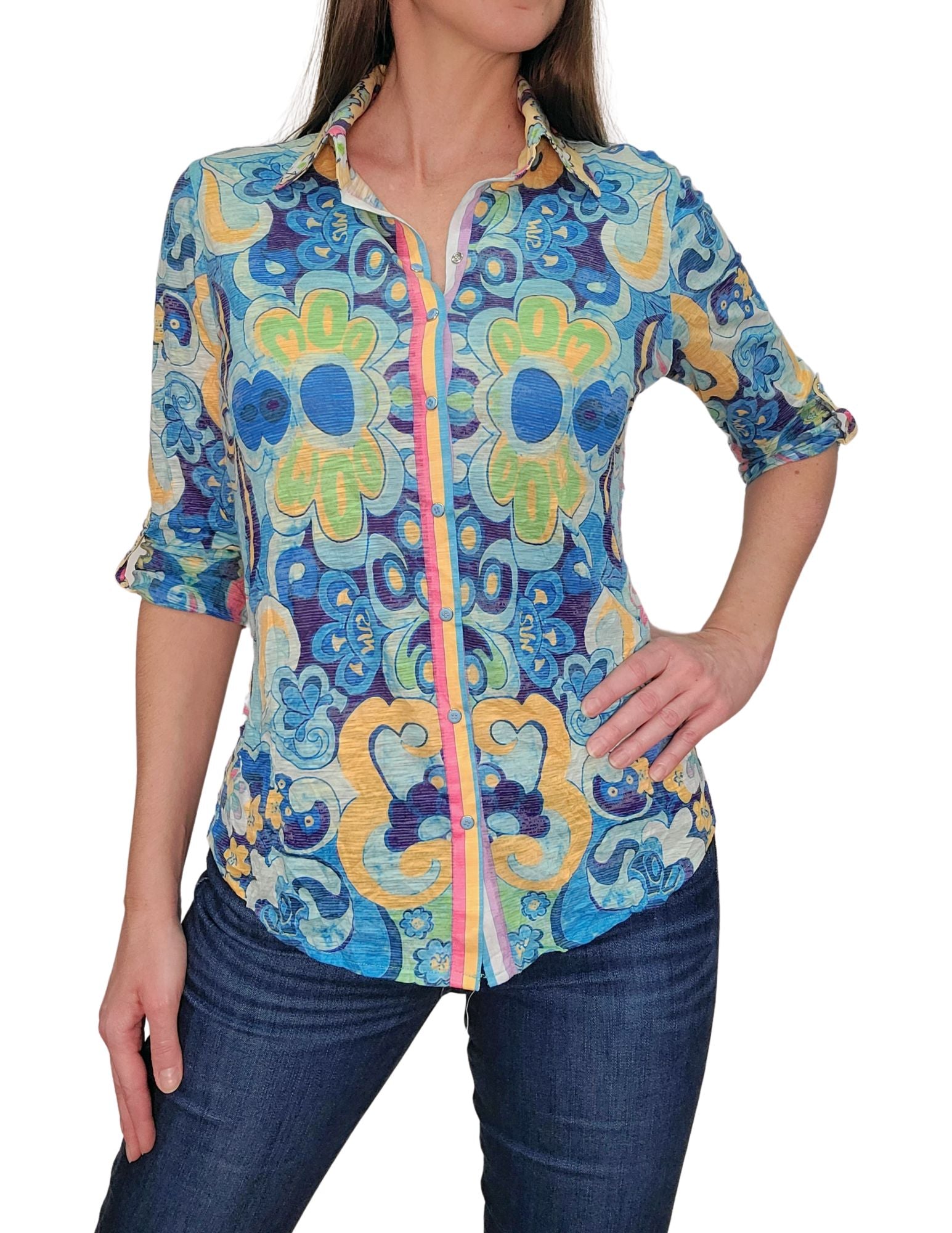 Crushed 'Azure' Shirt