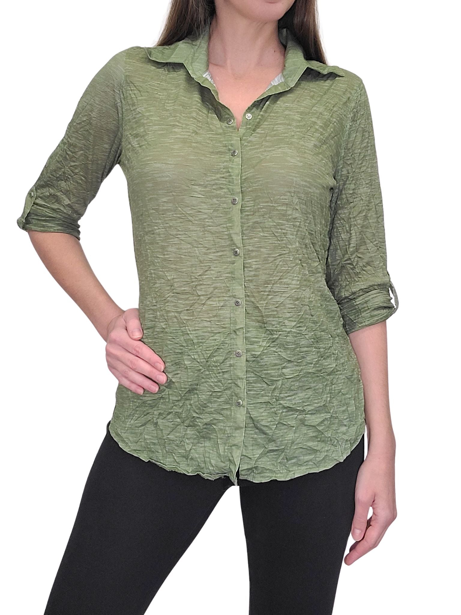 Crushed 'Olive' Shirt