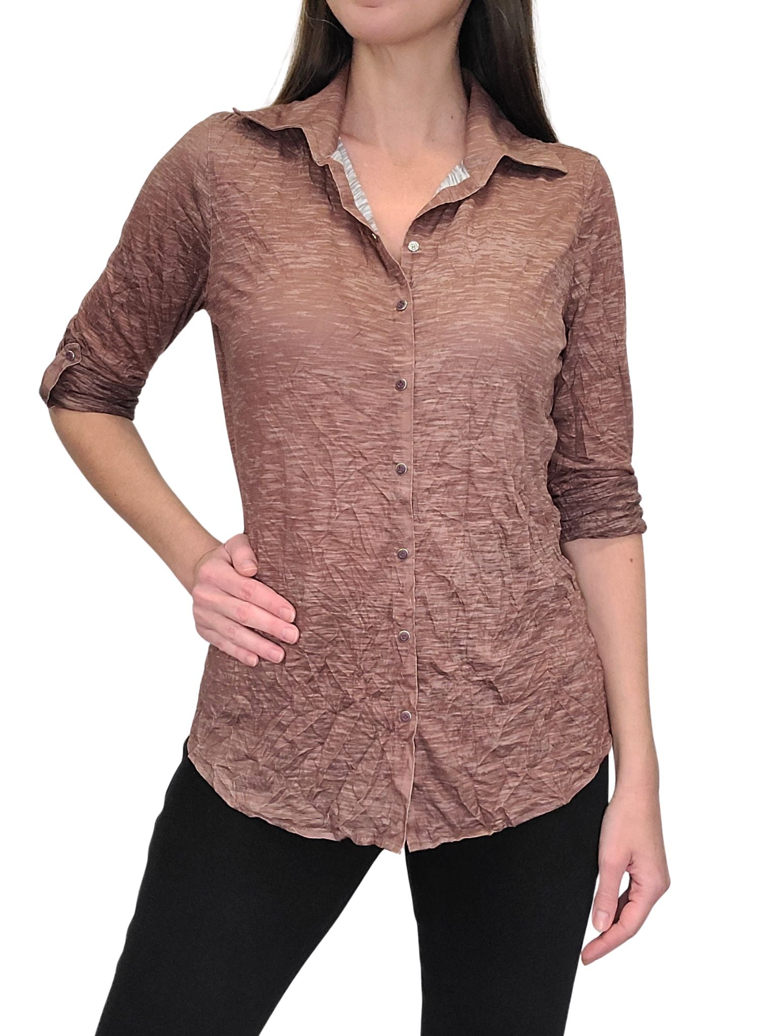 Crushed 'Mocha' Shirt