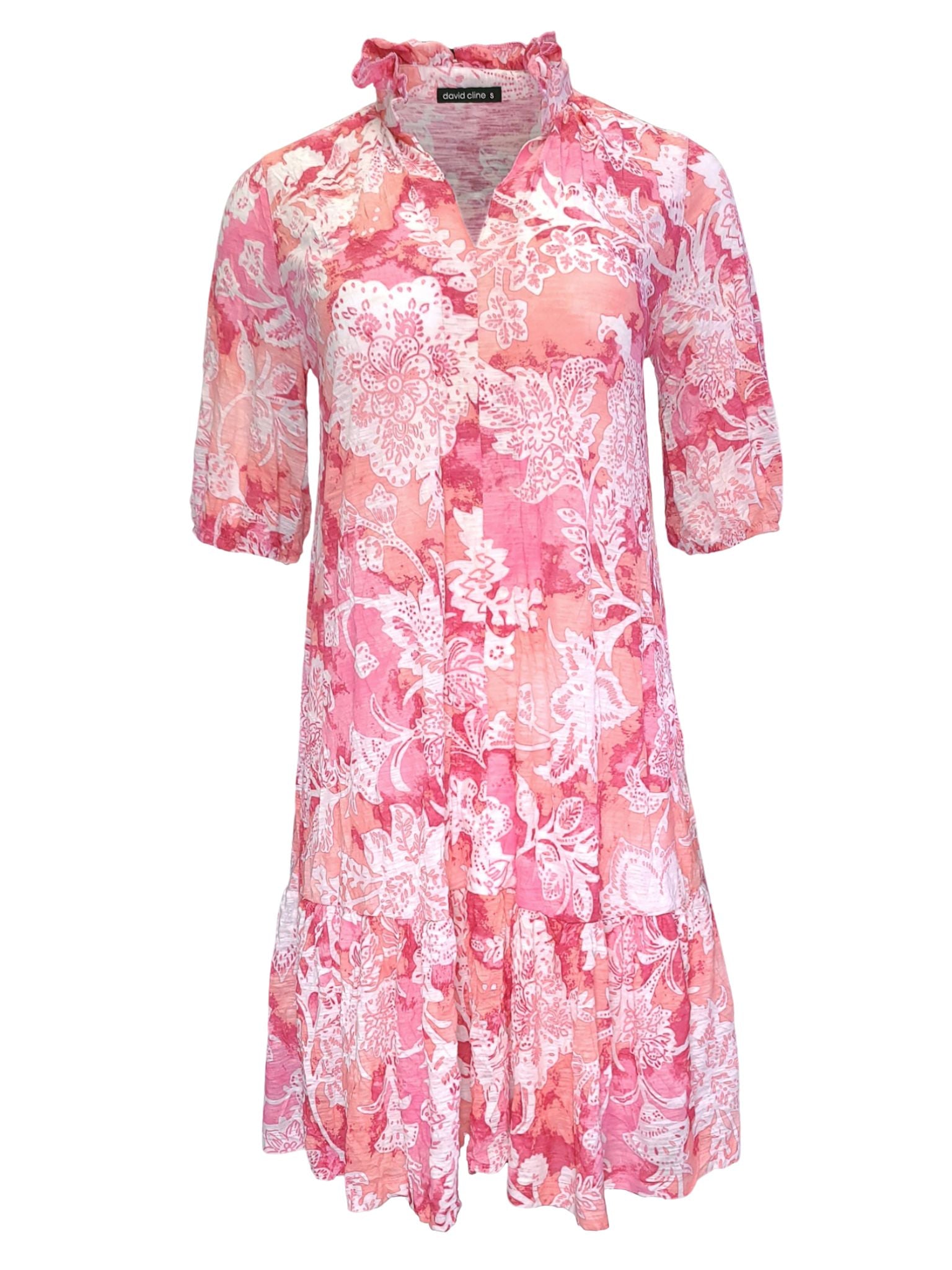 Crushed A-Line Single Tiered 'Rouge' Dress