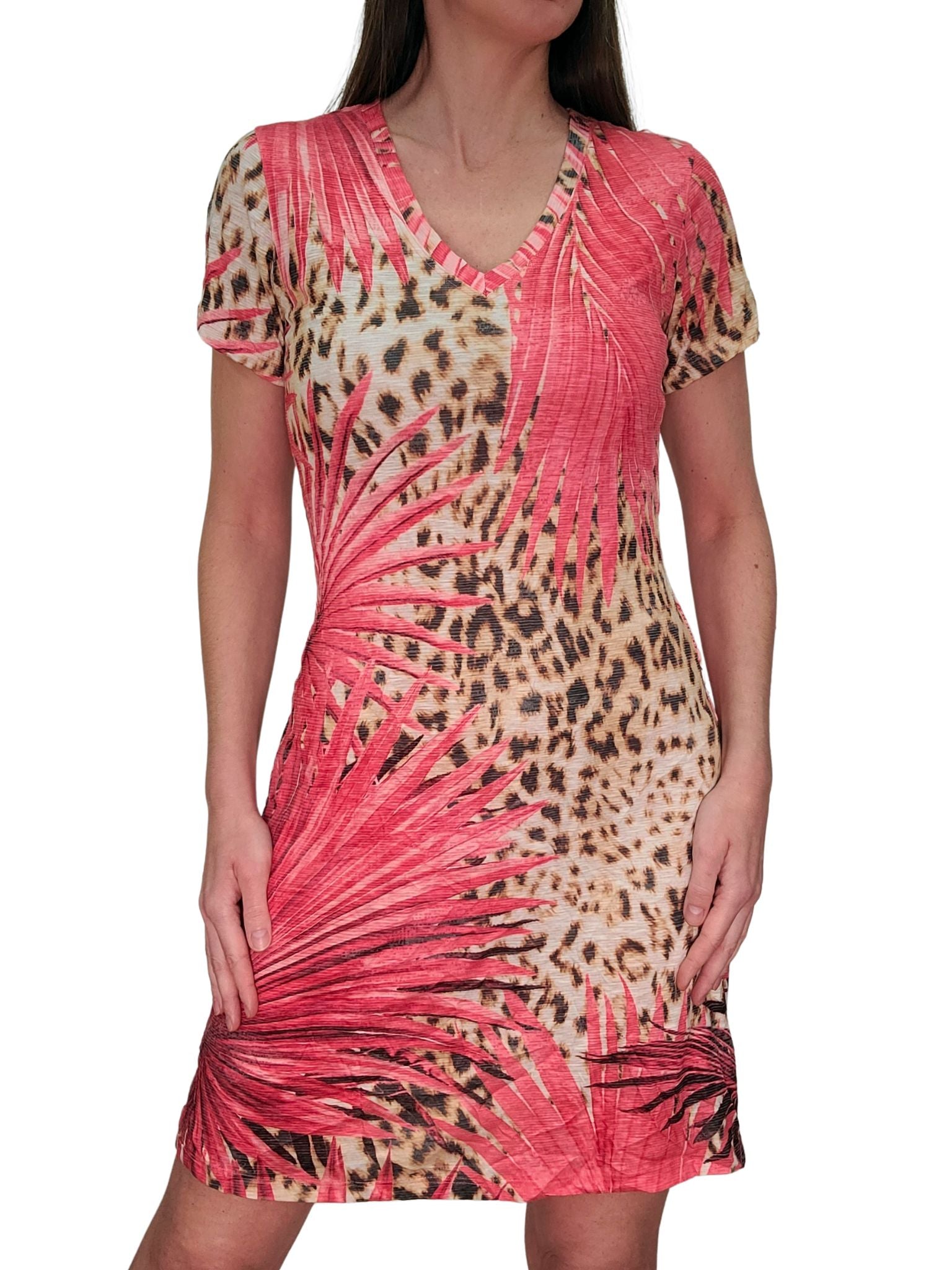Crushed 'Lava' V-Neck Dress