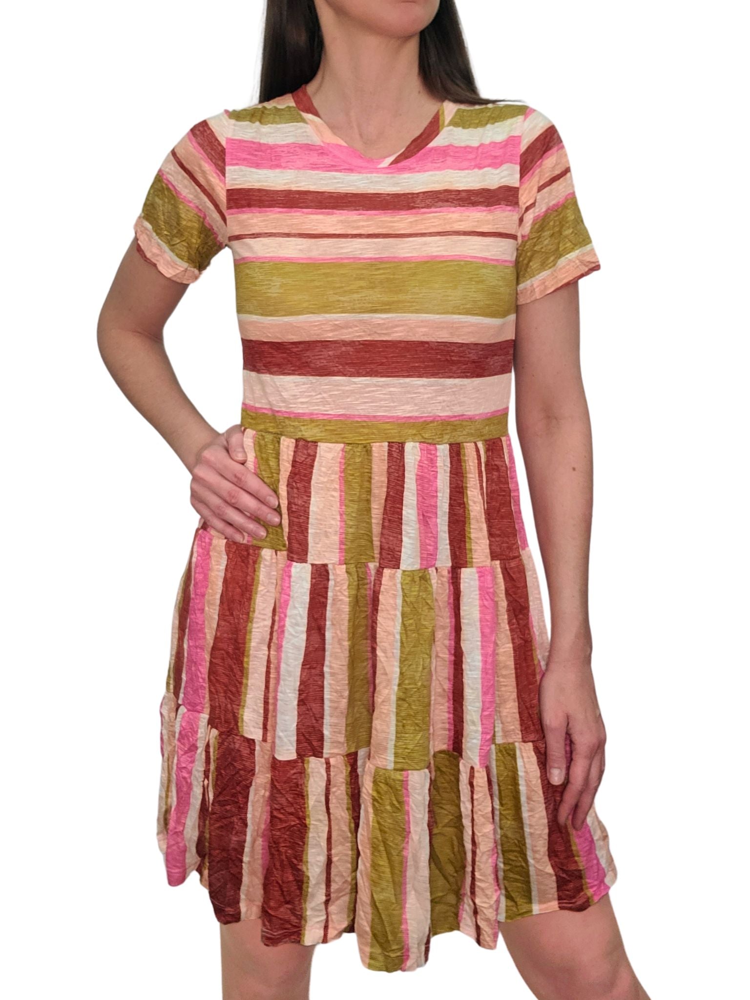 Crushed 'Rouge' Babydoll Dress