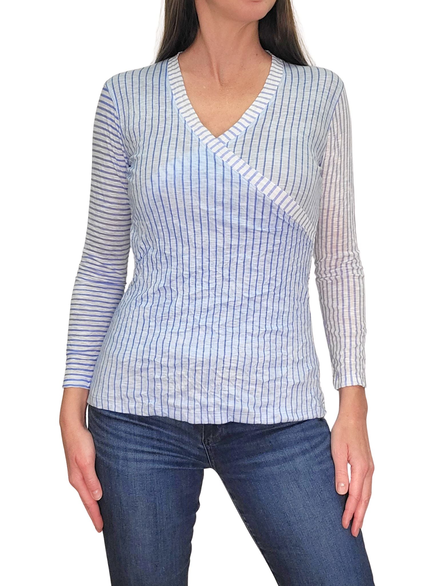 크러쉬드 3/4 잉여 메트릭 V넥