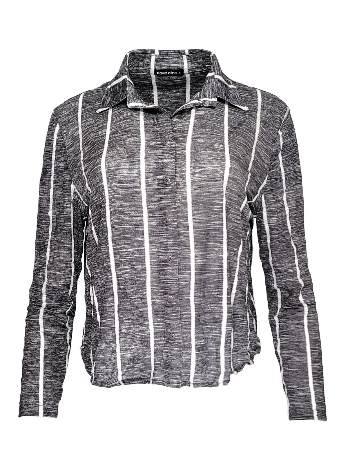 Cropped Long Sleeve 'Carbon' Shirt