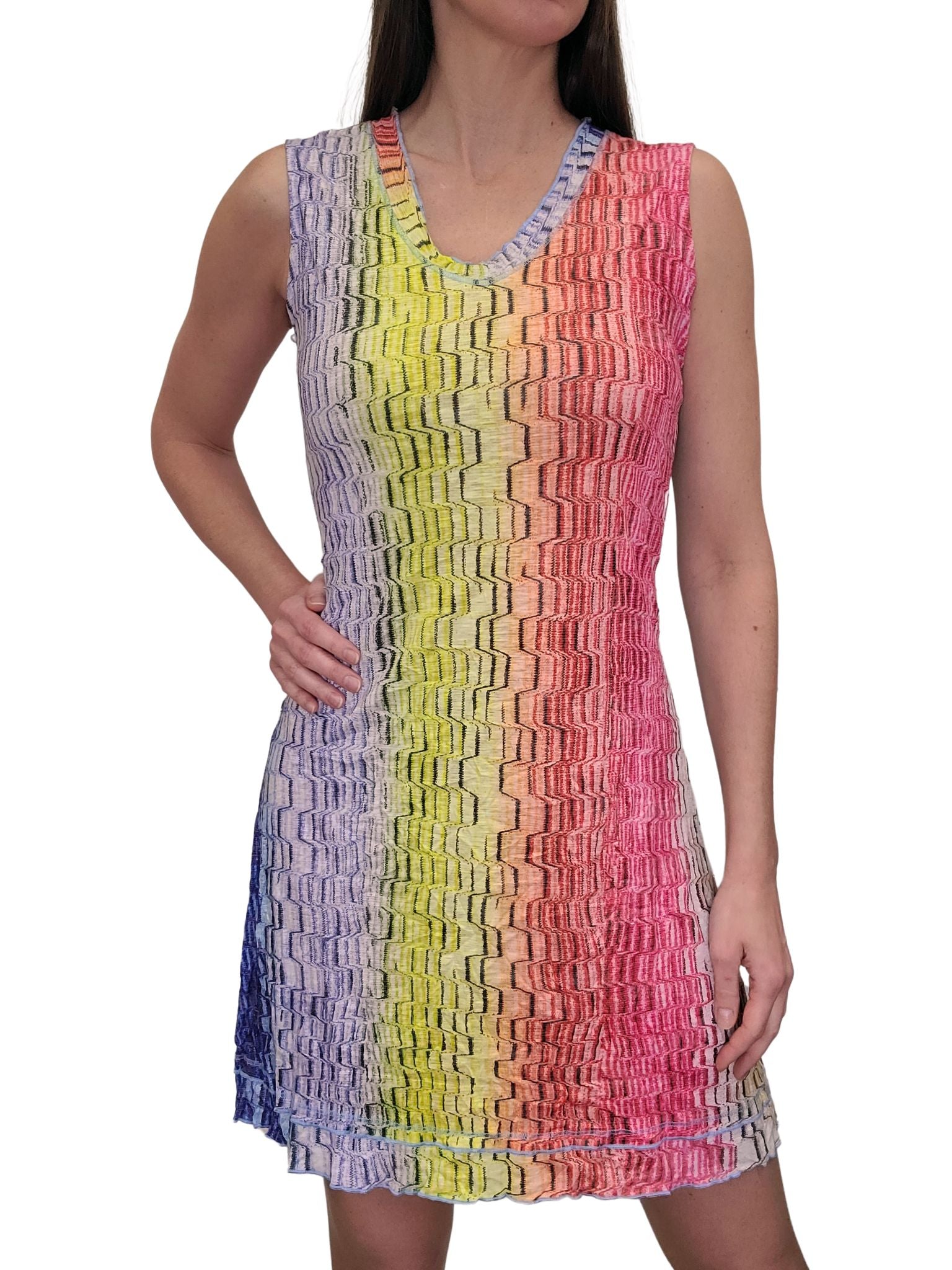 Crushed Maize Sleeveless Dress