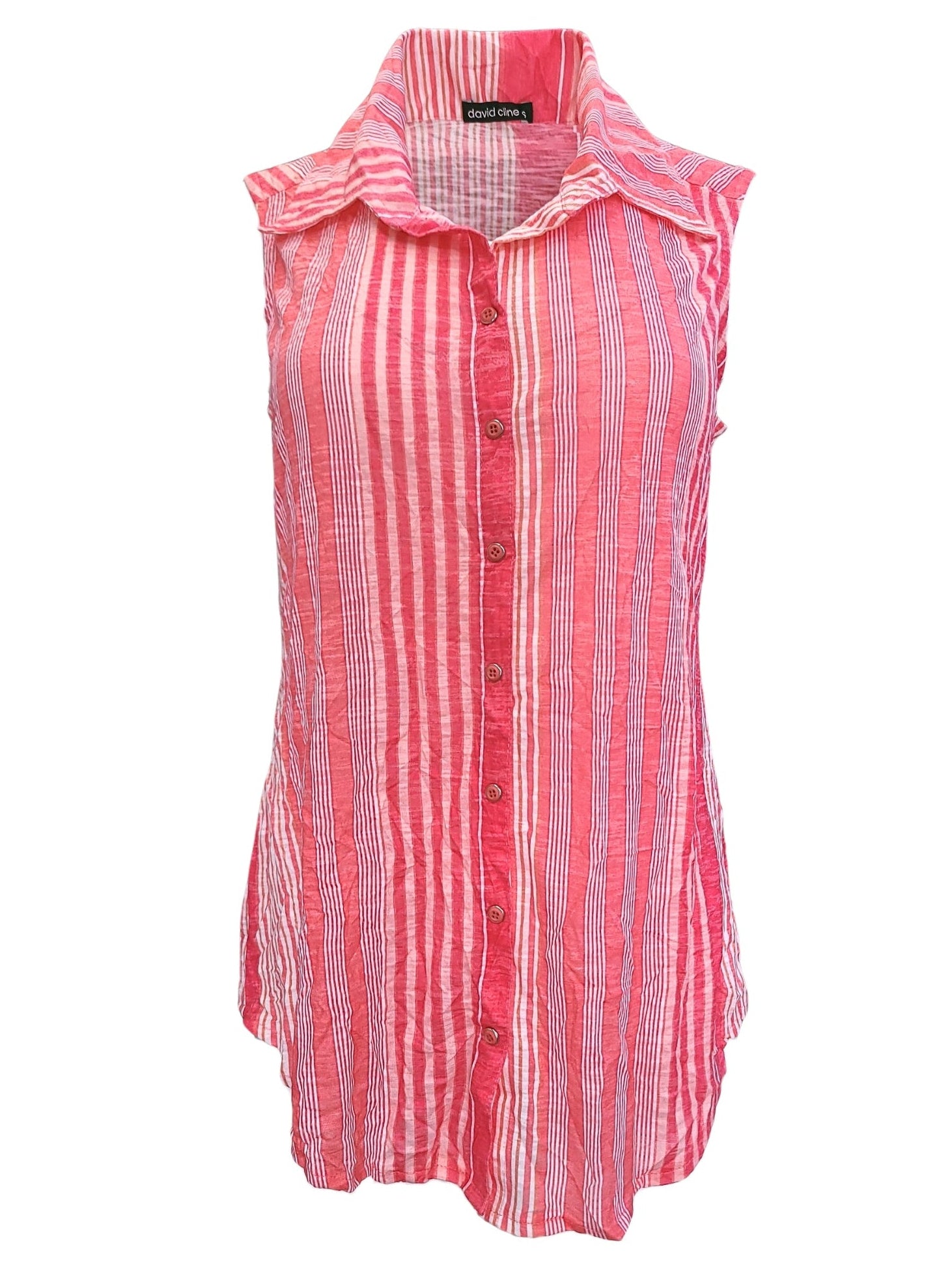 Crushed Sleeveless 'Flame' Shirt