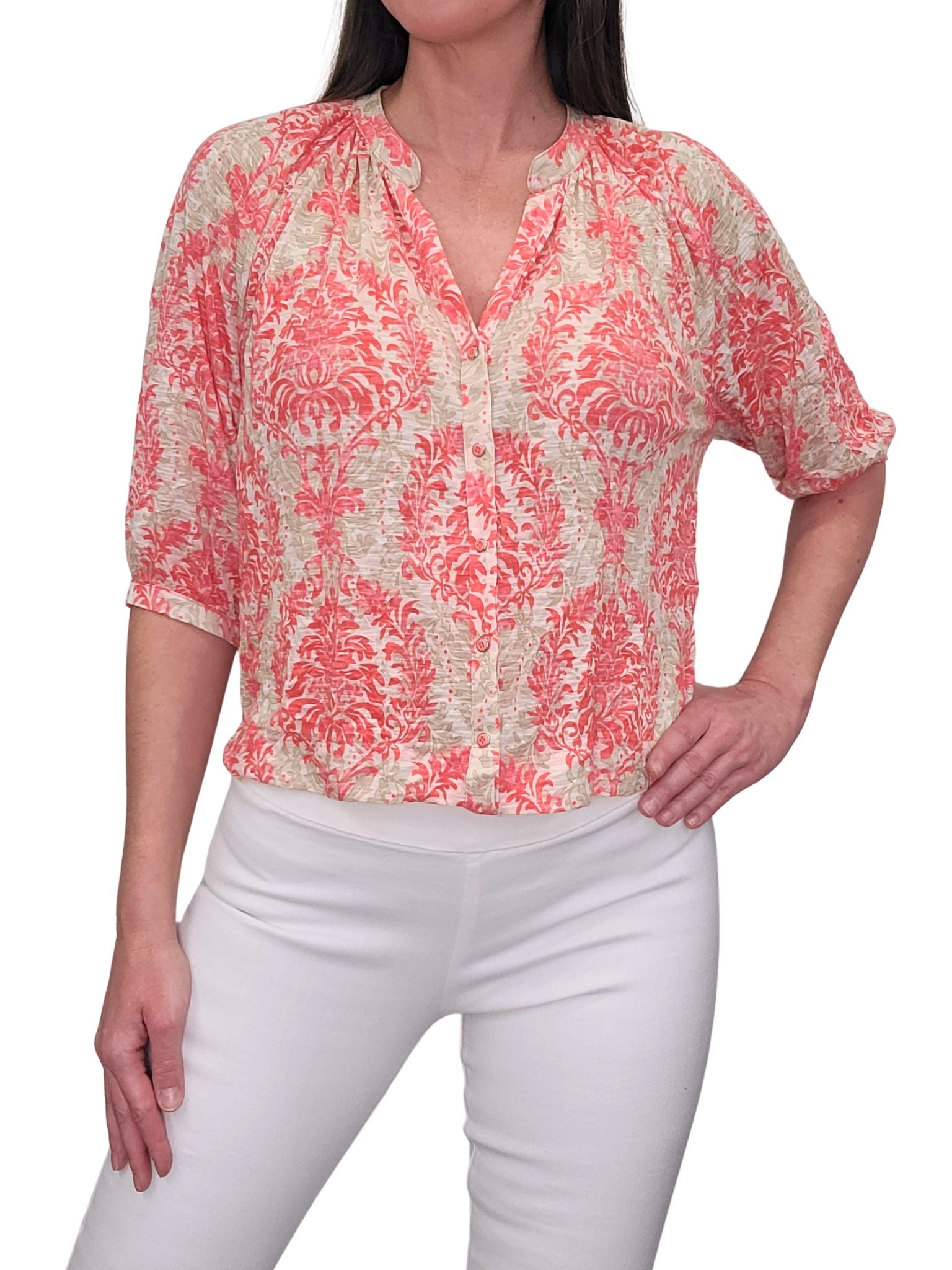 'Lava' Button-up Blouse