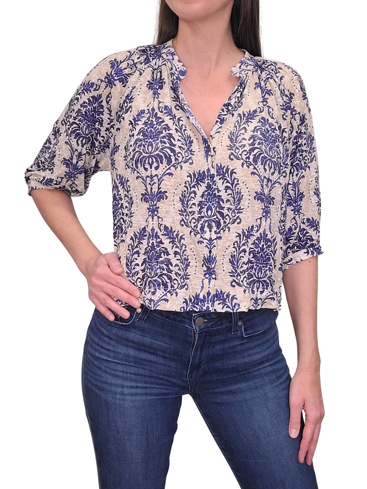 'Lake' Button-up Blouse