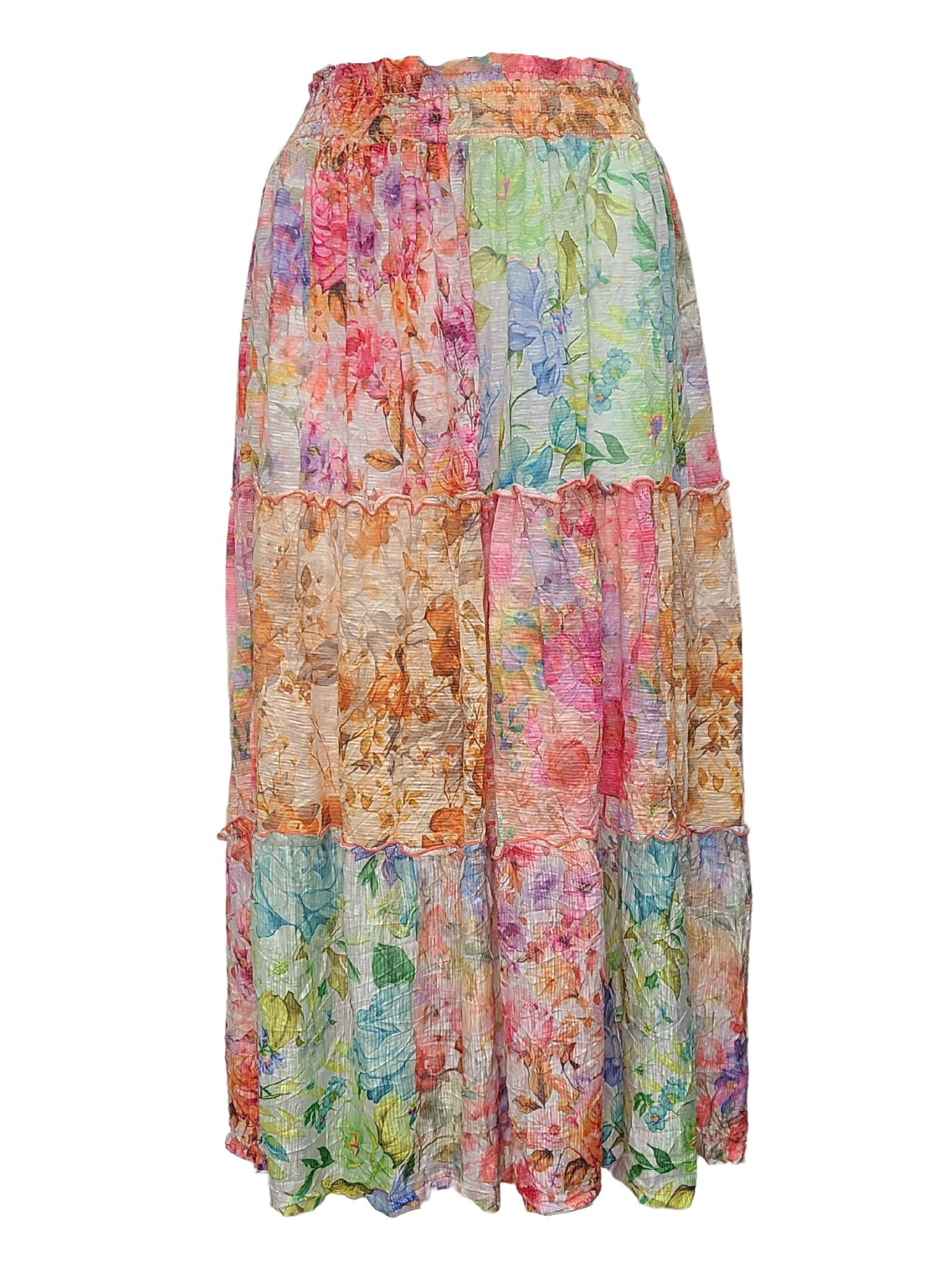 3-Tiered 'Party' Skirt with Smocked Waistband