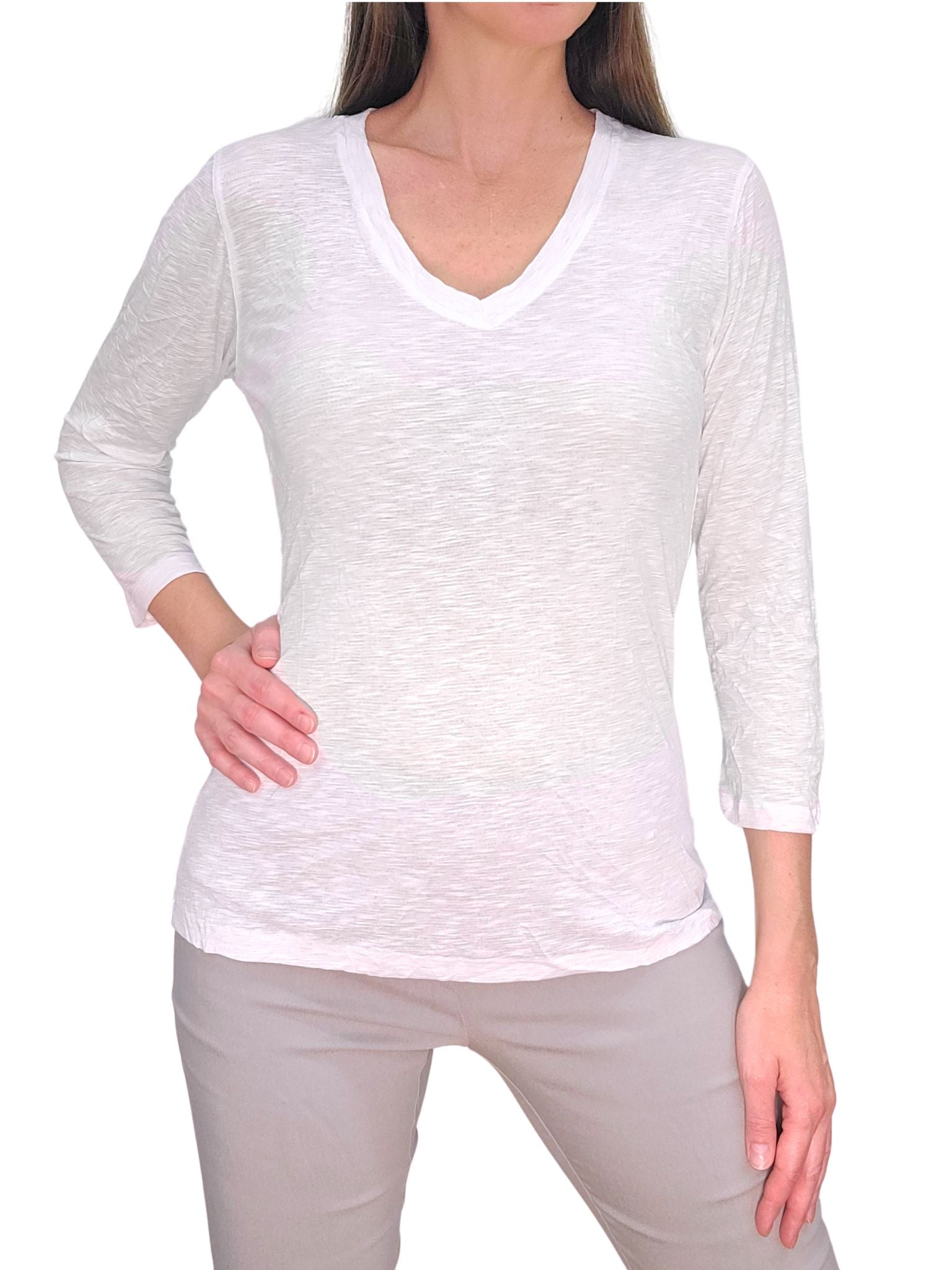 Custom Print V-Neck w/ Straight Hem