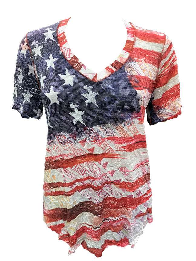 Crushed Flag V-Neck