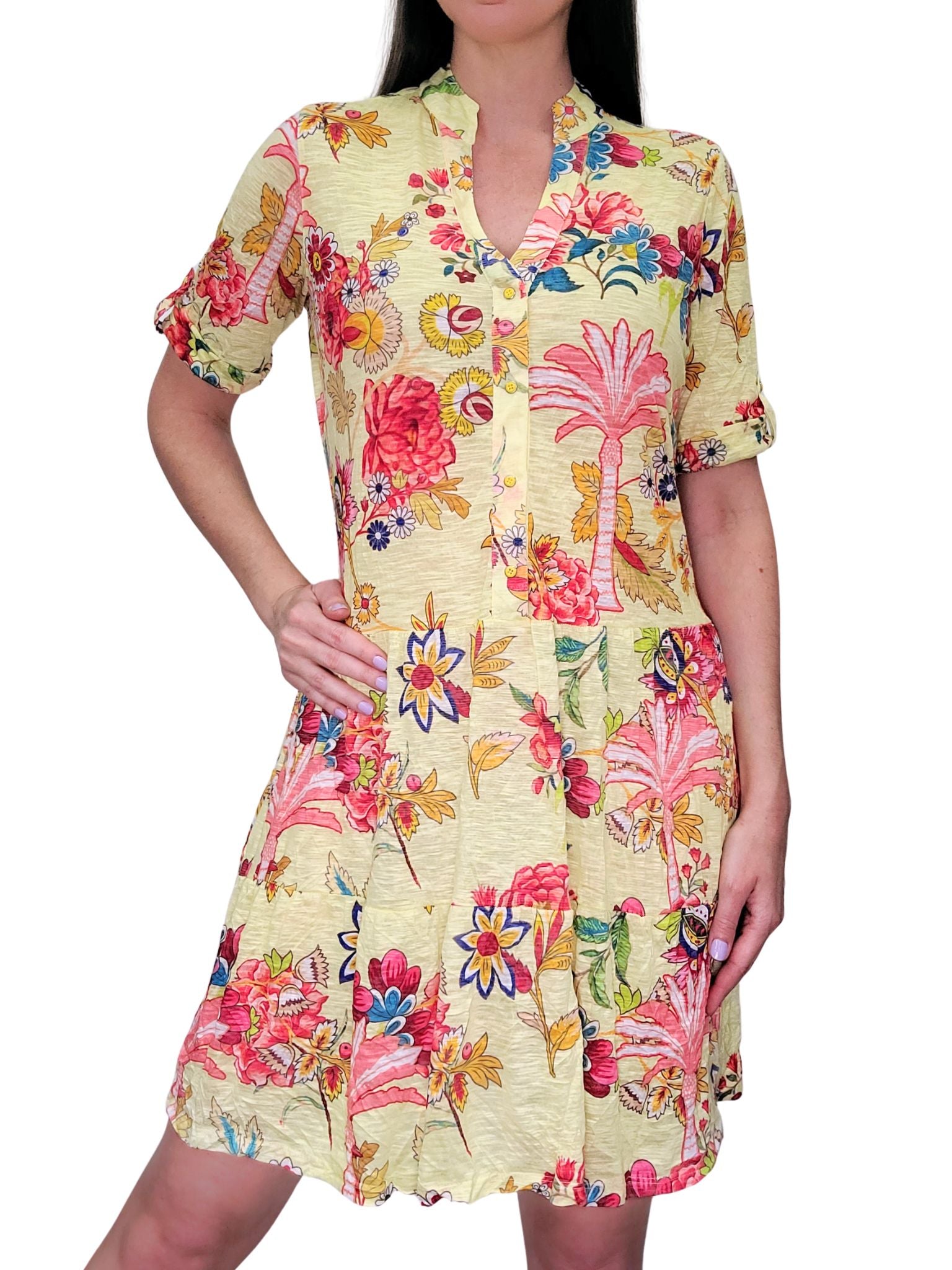Crushed 'Fun' Drop-Waist Dress
