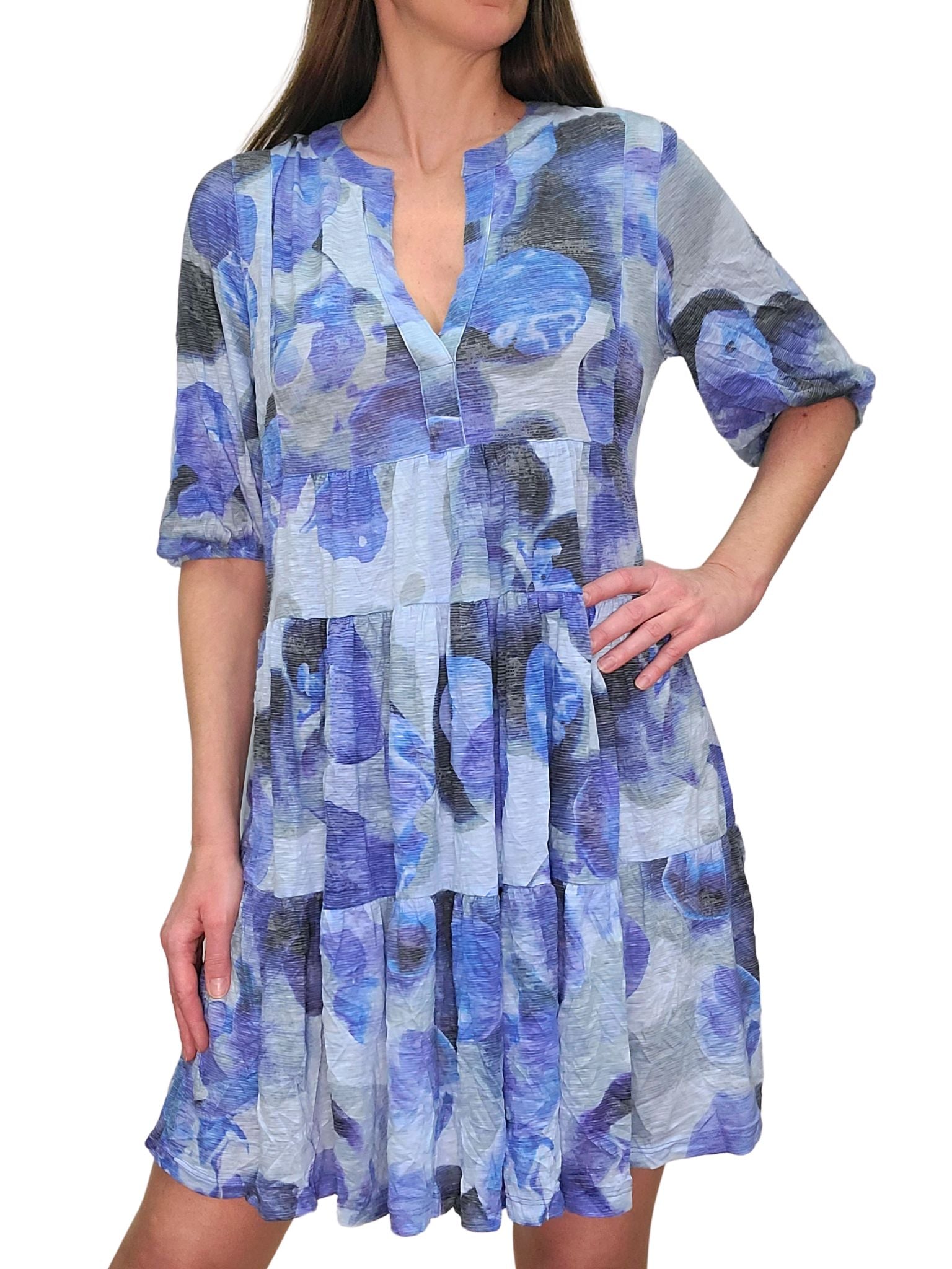 Crushed Cloud 2-Tier Dress