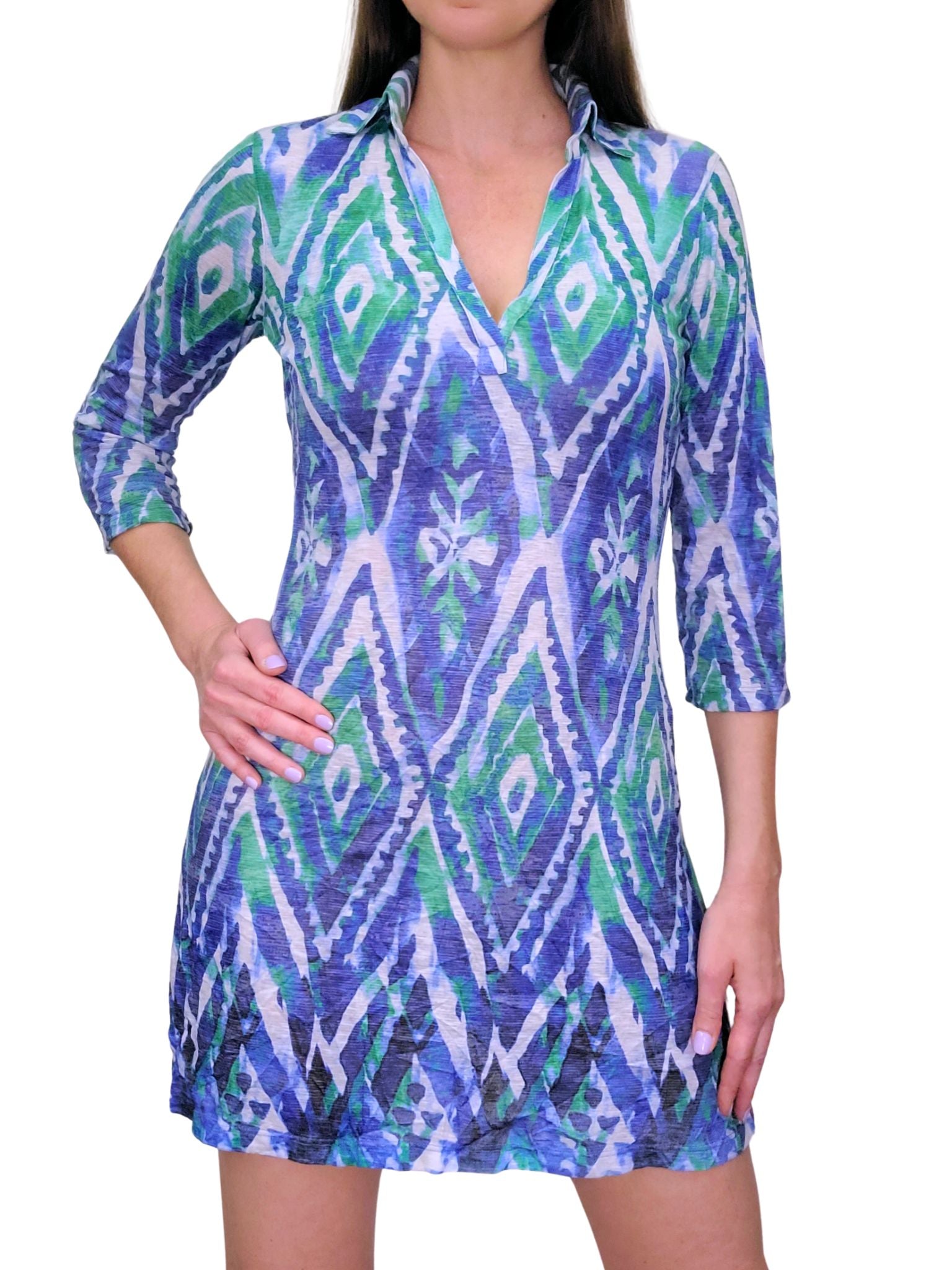 Crushed 'Jade' Polo Dress
