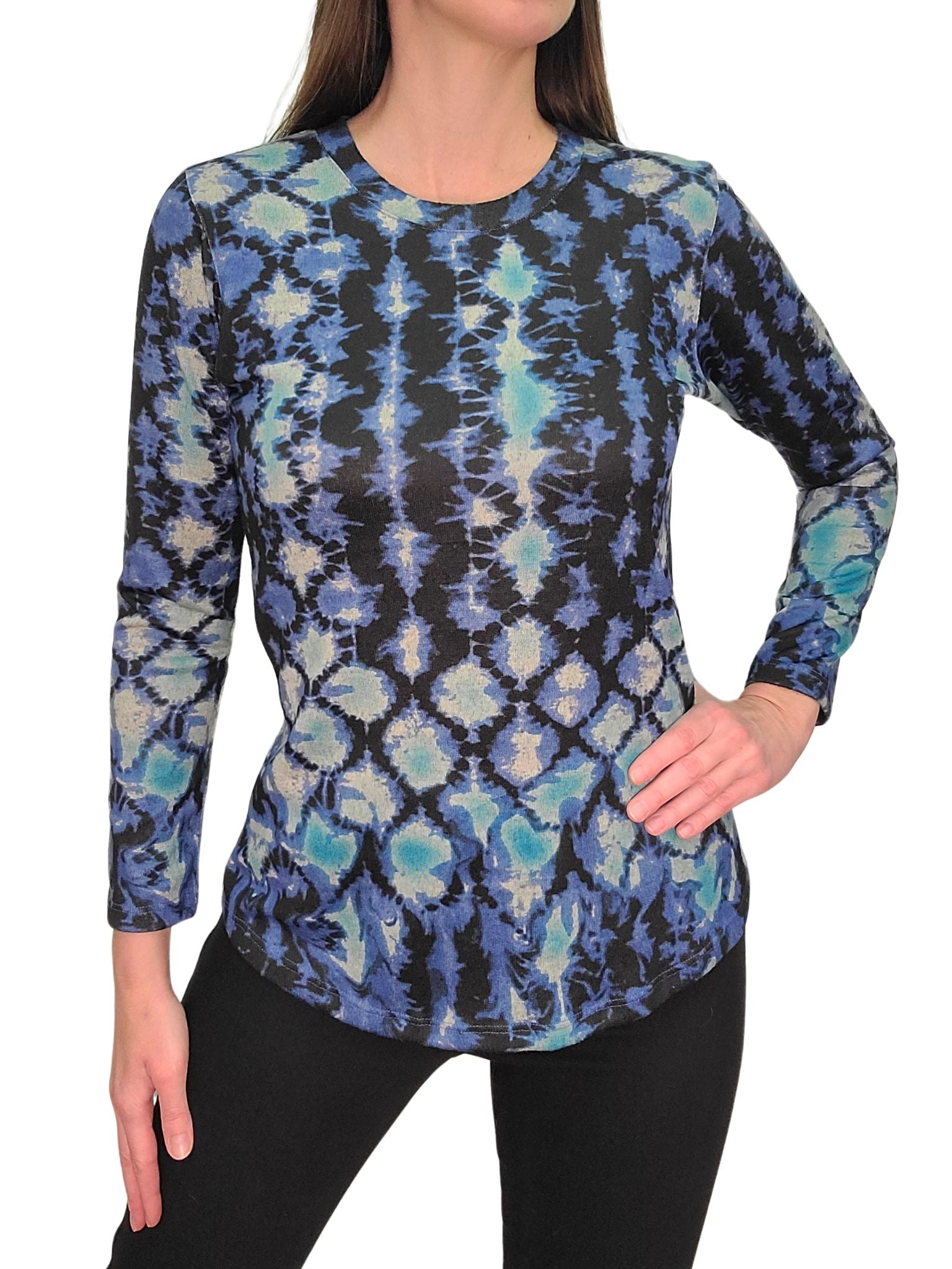 Long Sleeve Hacci Wind Crew Neck