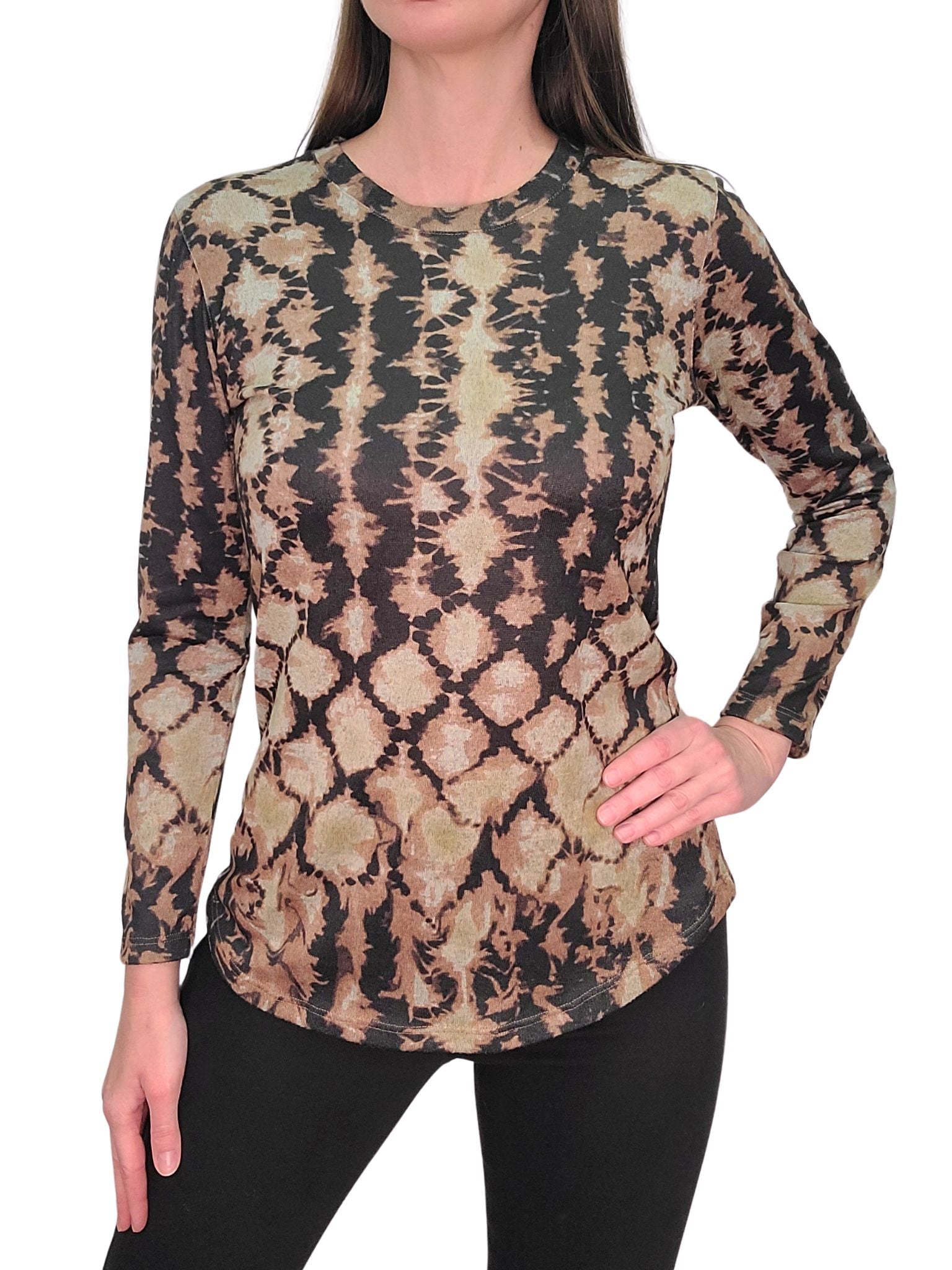 Long Sleeve Hacci Earth Crew Neck