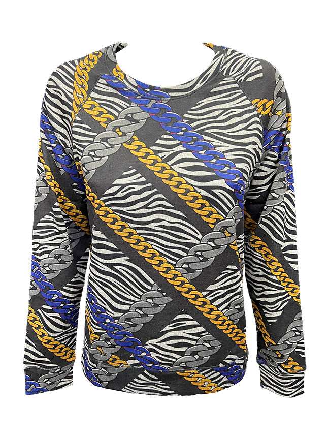 Long Sleeve Chain Hacci Crew Neck