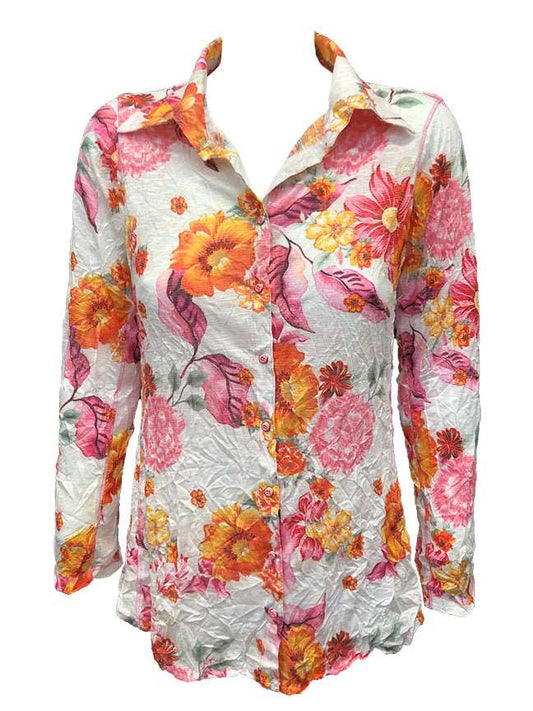 Crushed Long Sleeve Azalea Shirt