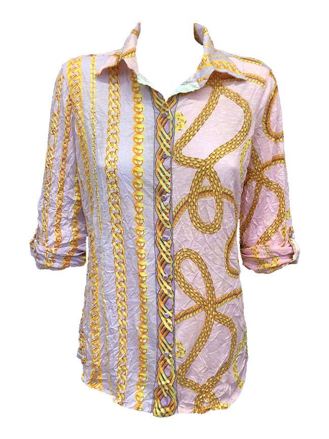 Crushed Blush Shirt w/Stones